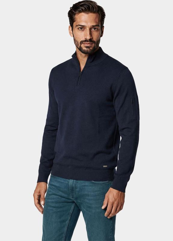 Born With Appetite Half Zip Blauw Race Pull Halfzip BWA00005RA41/4001