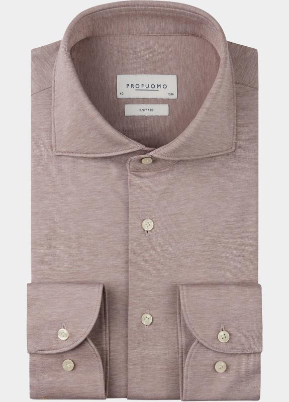 Profuomo Zakelijk overhemd heren Rood Knitted PPXH10022/D