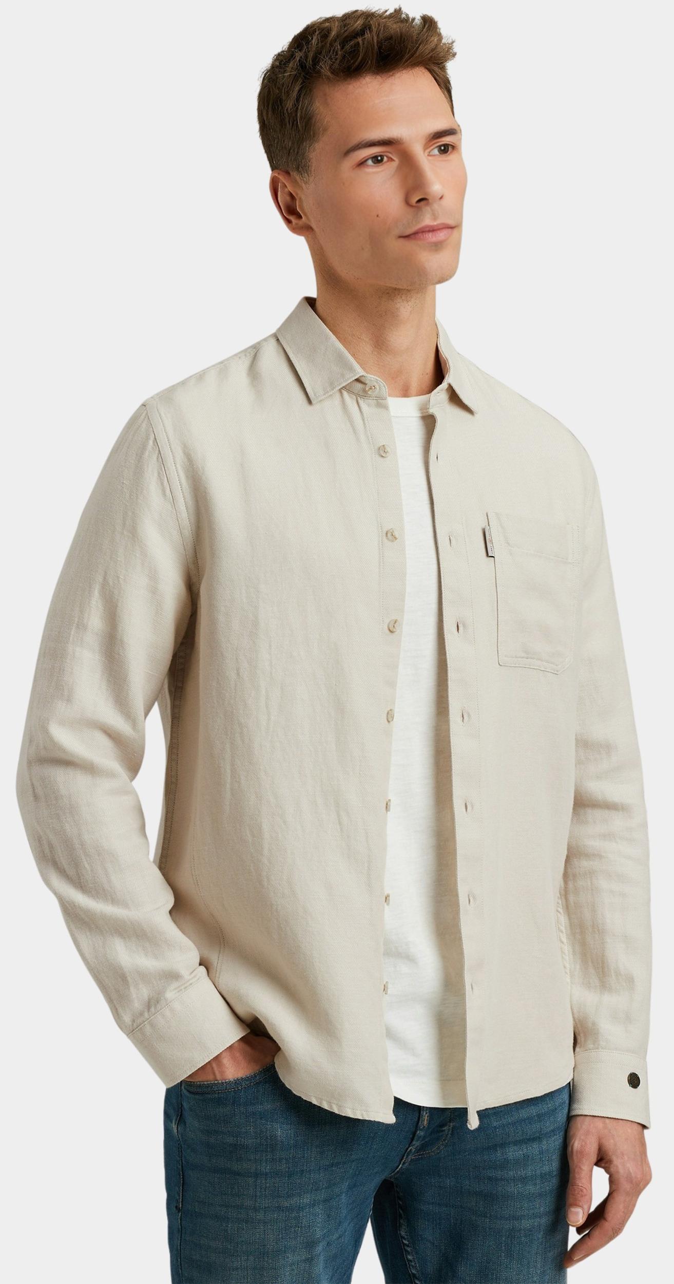 Cast Iron Casual hemd lange mouw Beige Long Sleeve Shirt Co Li YD Tw CSI2504264/7014