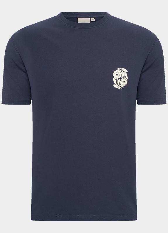 Supply & Co. T-shirt korte mouw Blauw Kegan T-shirt Backprint 25308KE03/290 navy
