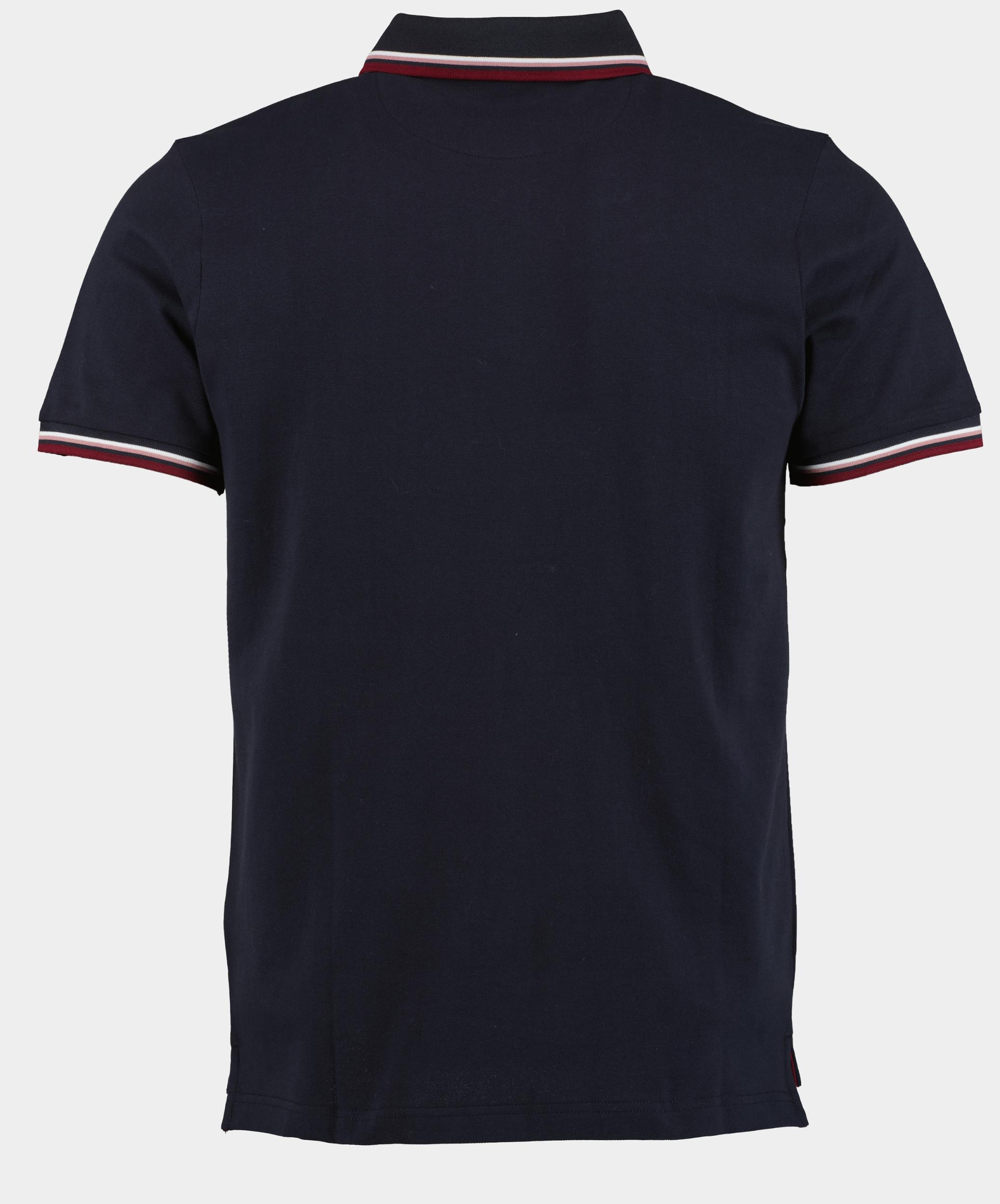 Bos Polo korte mouw Blauw Jesse Polo Contrast Collar 24108JE24BO/290 navy