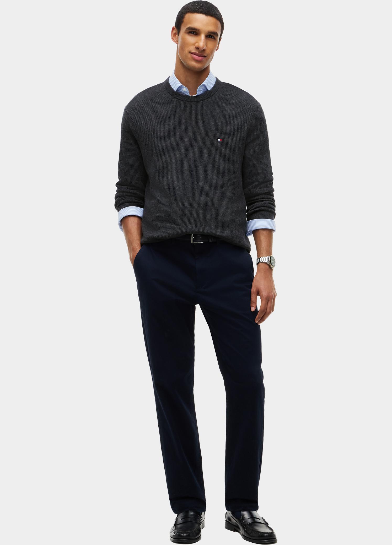 Tommy Hilfiger Pullover heren Grijs ESSENTIAL STRUCTURE CREW NECK MW0MW36347/P92