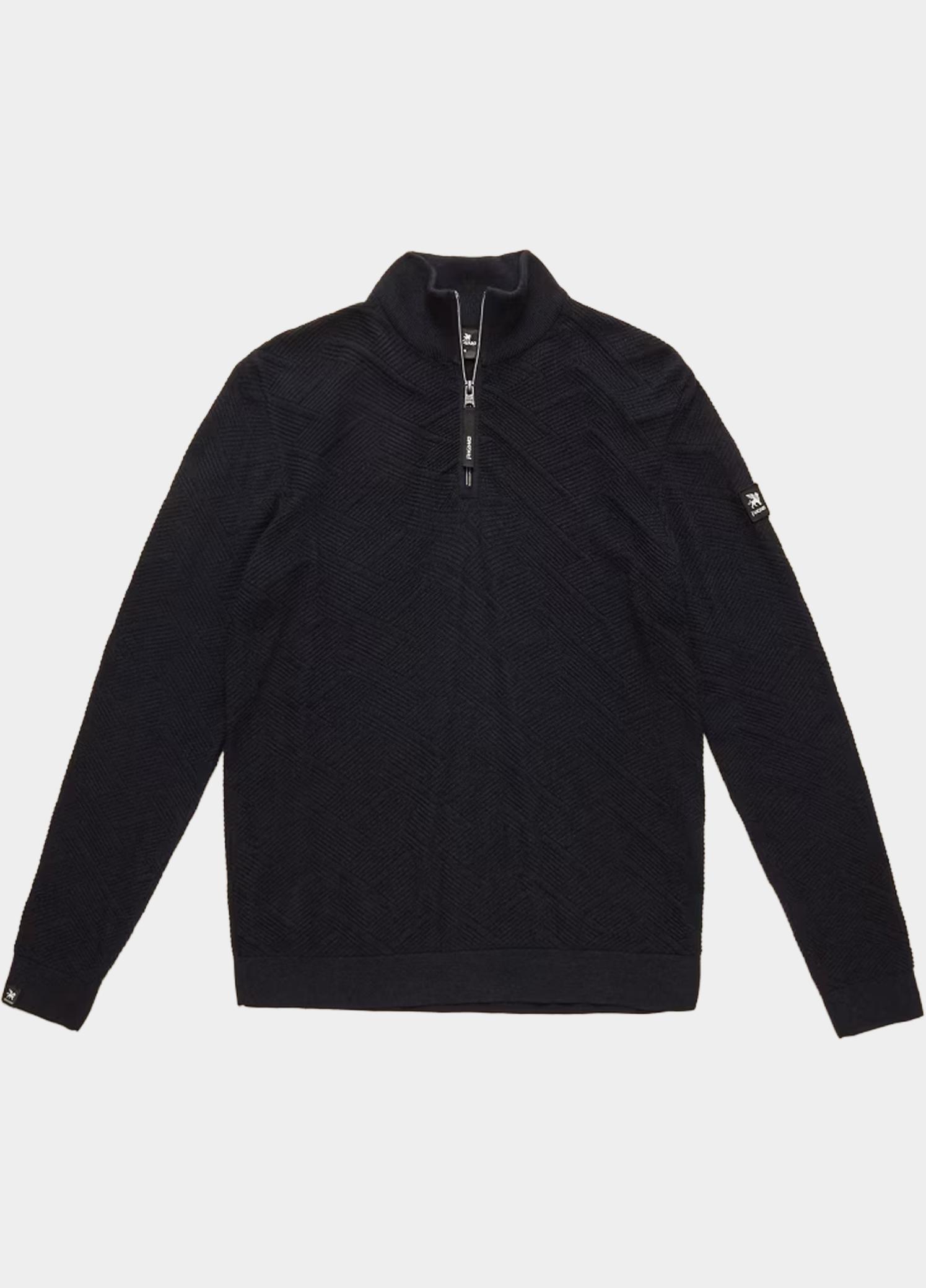 Vanguard Half Zip Blauw Half zip collar cotton moulin VKW2608302/5073