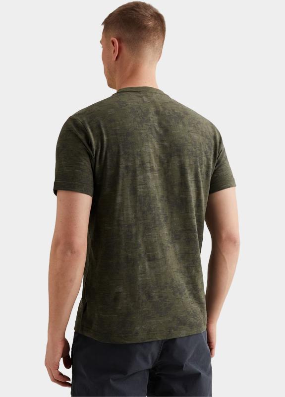 PME Legend T-shirt korte mouw Groen Short sleeve r-neck aop cotto PTSS2603574/6150