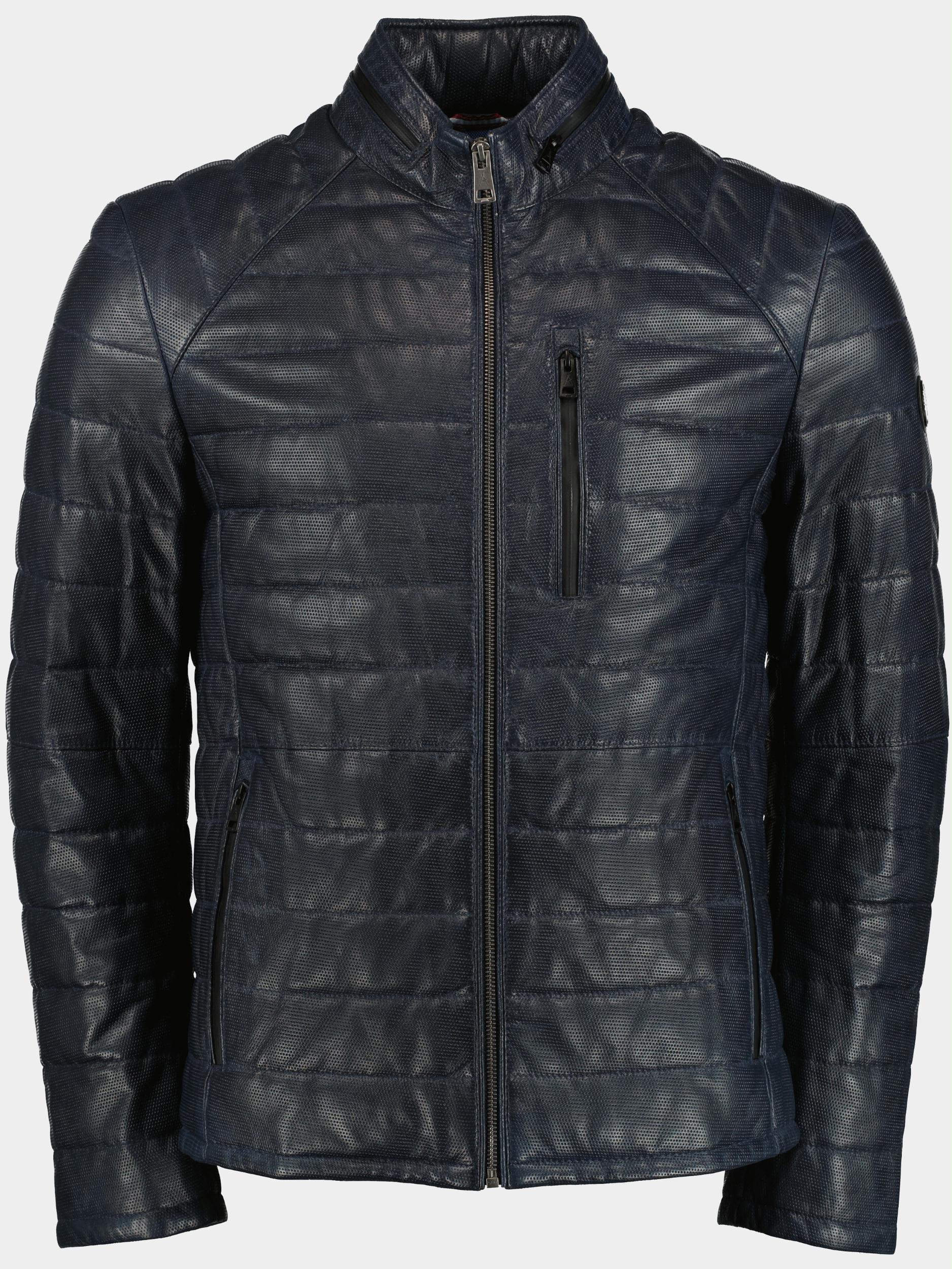 Donders 1860 Lederen jack Blauw Leather Jacket 52290/780