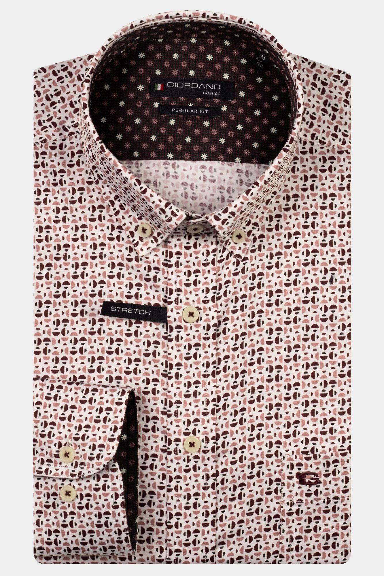 Giordano Casual hemd lange mouw Paars Ivy long sleeve button down S 527046/40