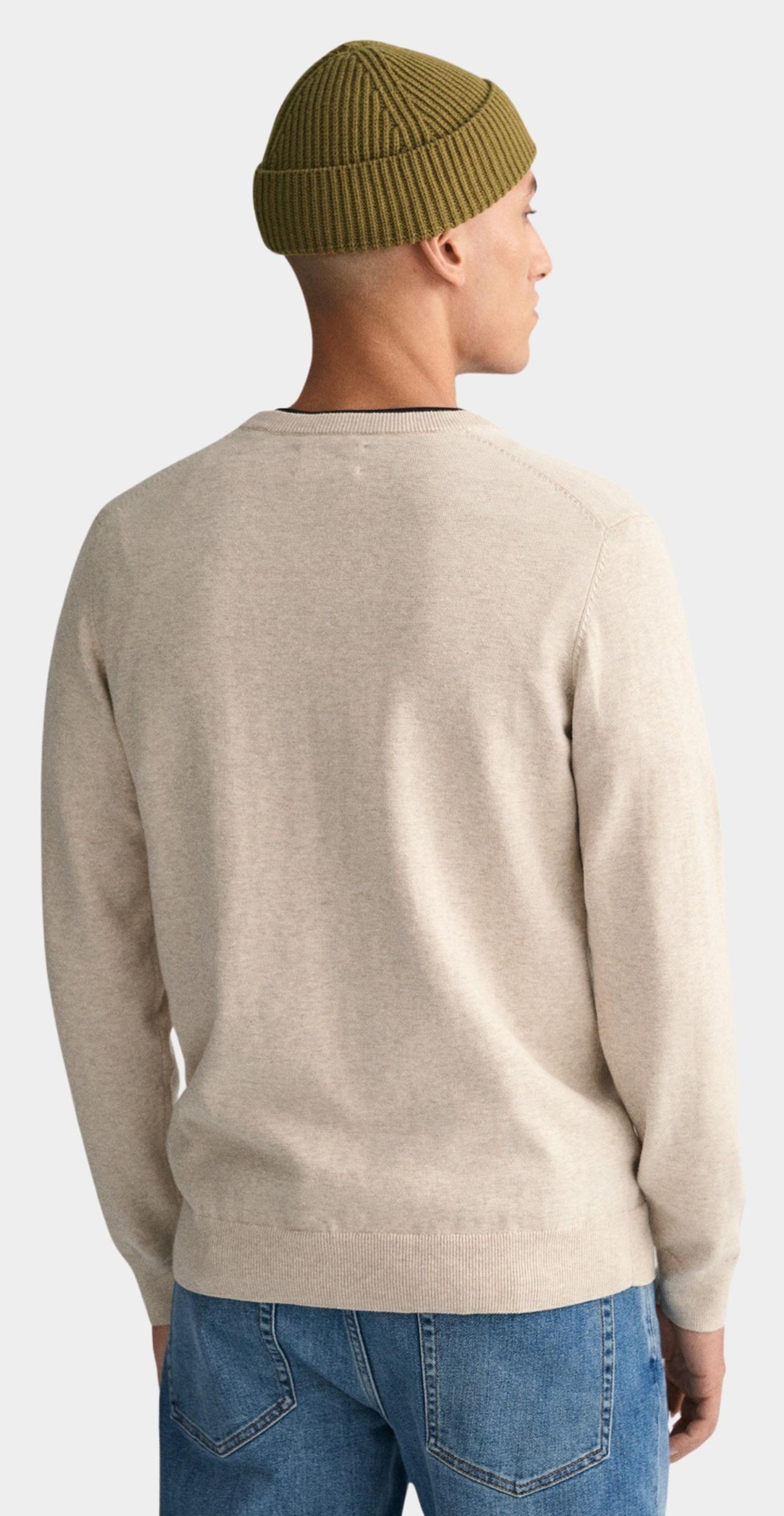 Gant Pullover Beige Classic Cotton V-Neck 8030562/291