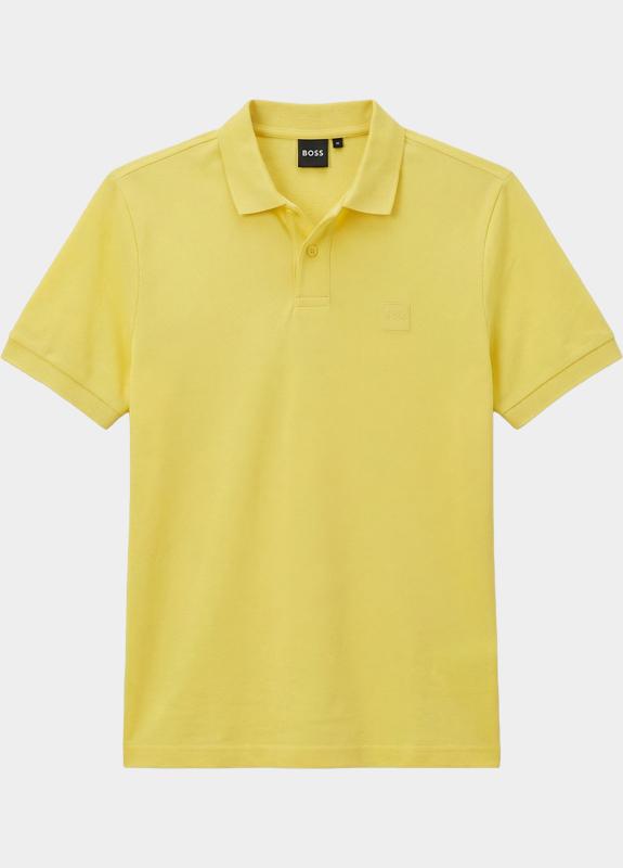 BOSS Orange Polo korte mouw Geel Passenger 10256683 01 50507803/730