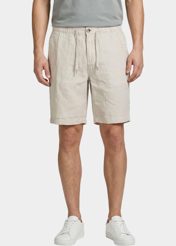Bos Korte Broek Beige Bermuda Linnen 5736.426/607