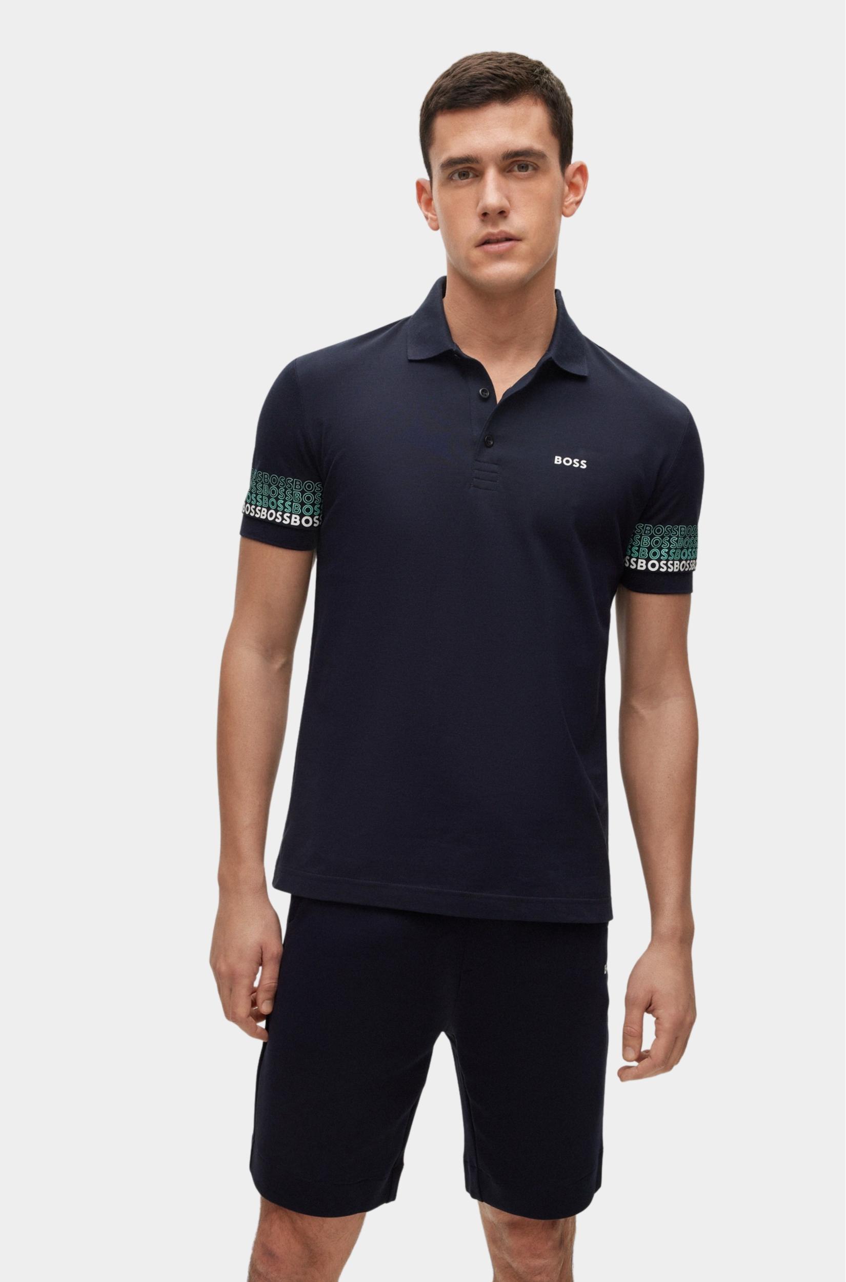 BOSS Green Polo korte mouw Blauw Paddy 2 10249264 01 50488293/402