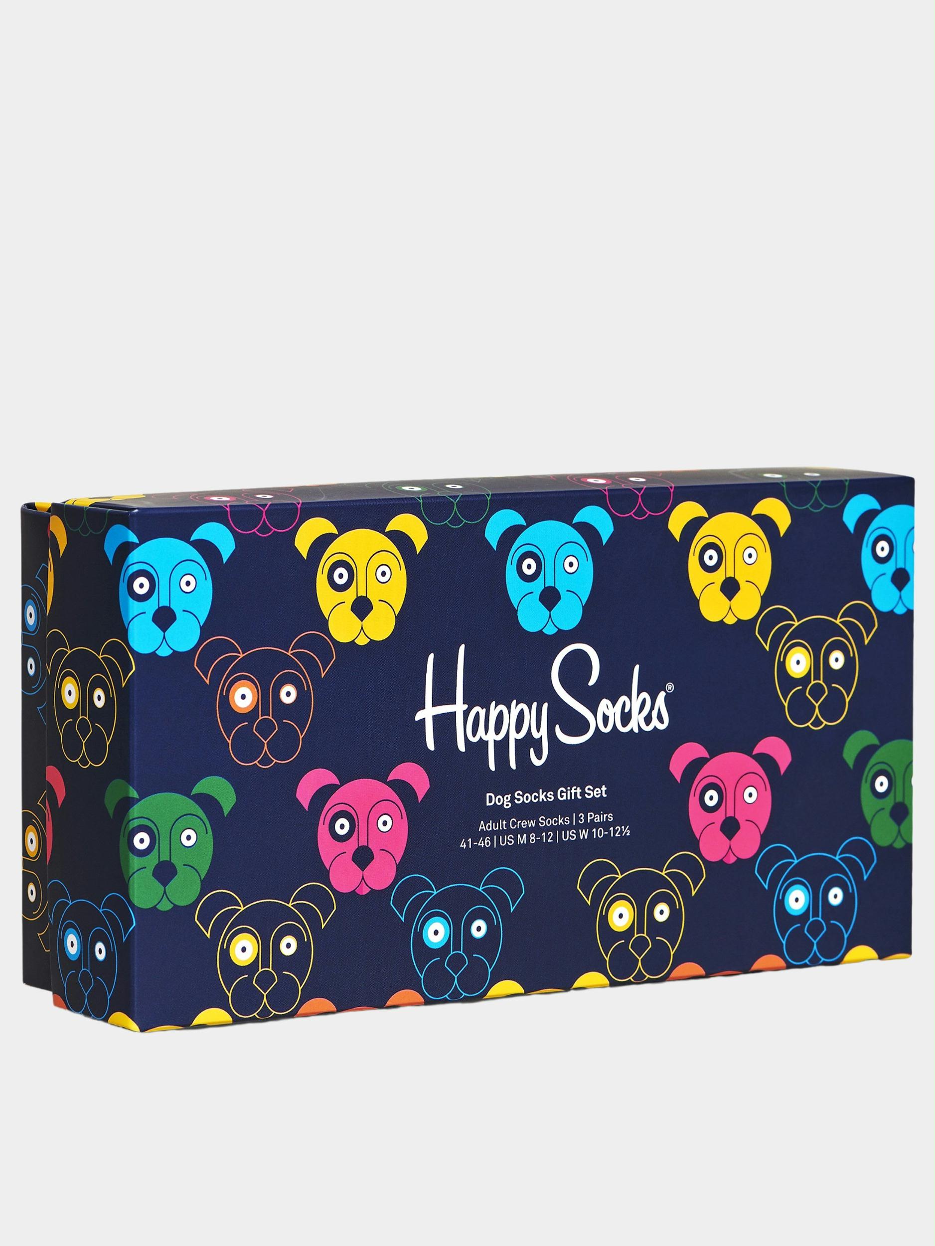 Happy Socks Cadeaubox Sokken Multi 3-Pack Mixed Dog Socks Gift Se XDOG08/0150