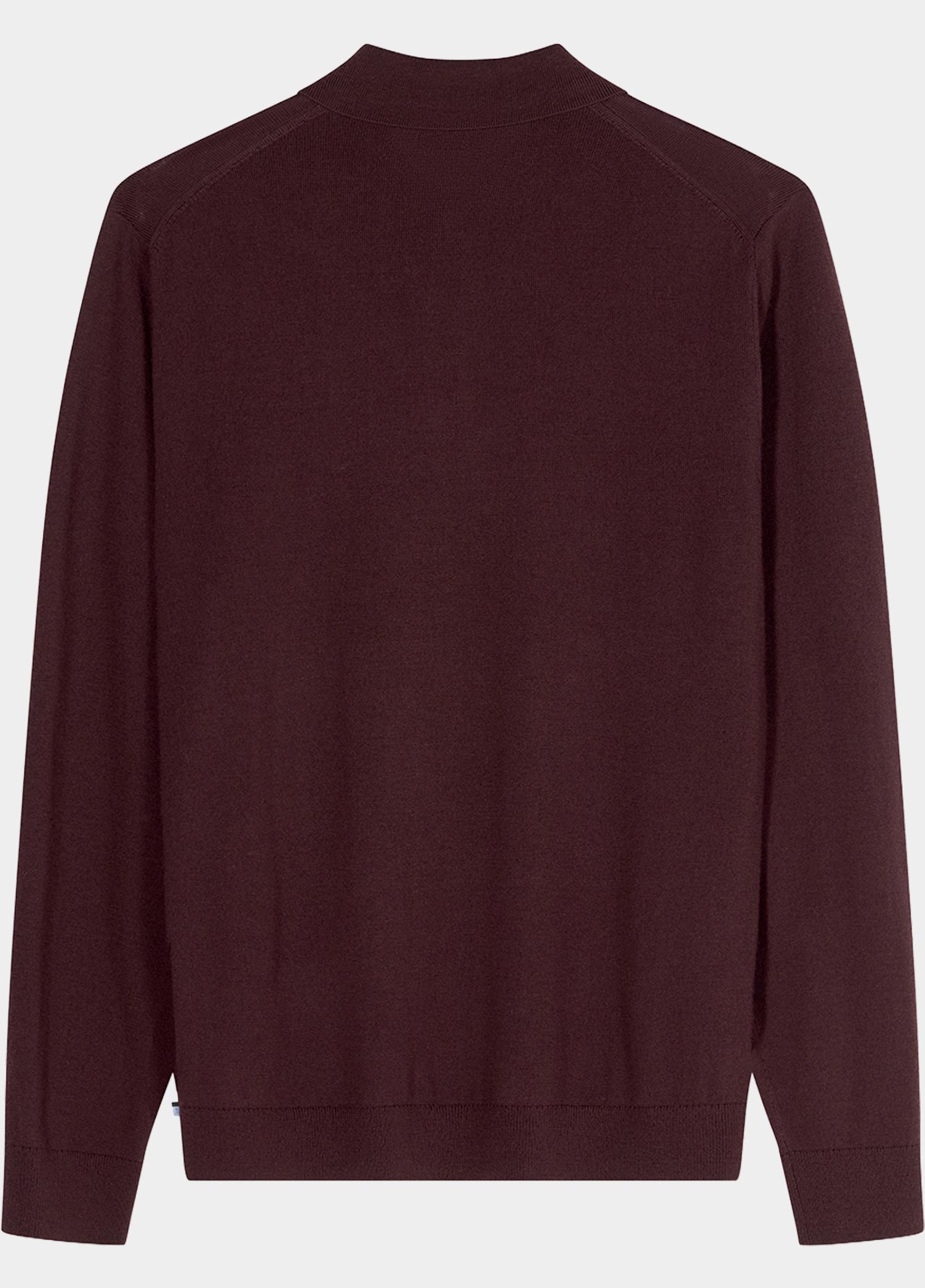 Olymp Polo lange mouwen heren Rood Polo Strick 533924/37