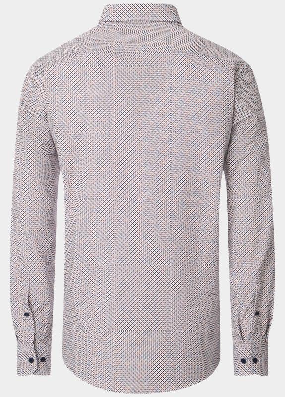 Casamoda Casual hemd lange mouw Bruin B.D. Casual Fit 454486400/200