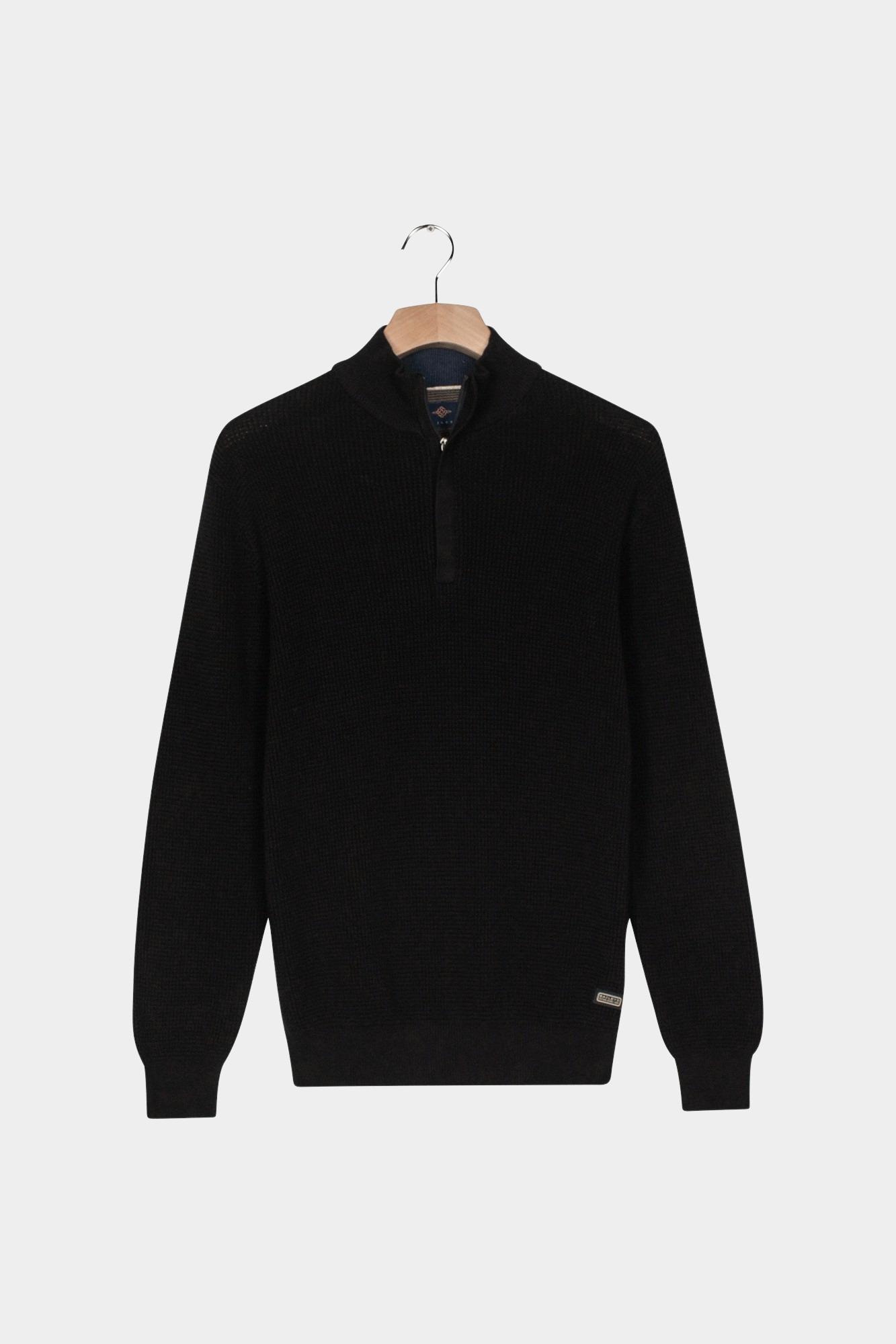 Baileys Half Zip Blauw Pullover 1/2 zip  9gg structu 528416/60