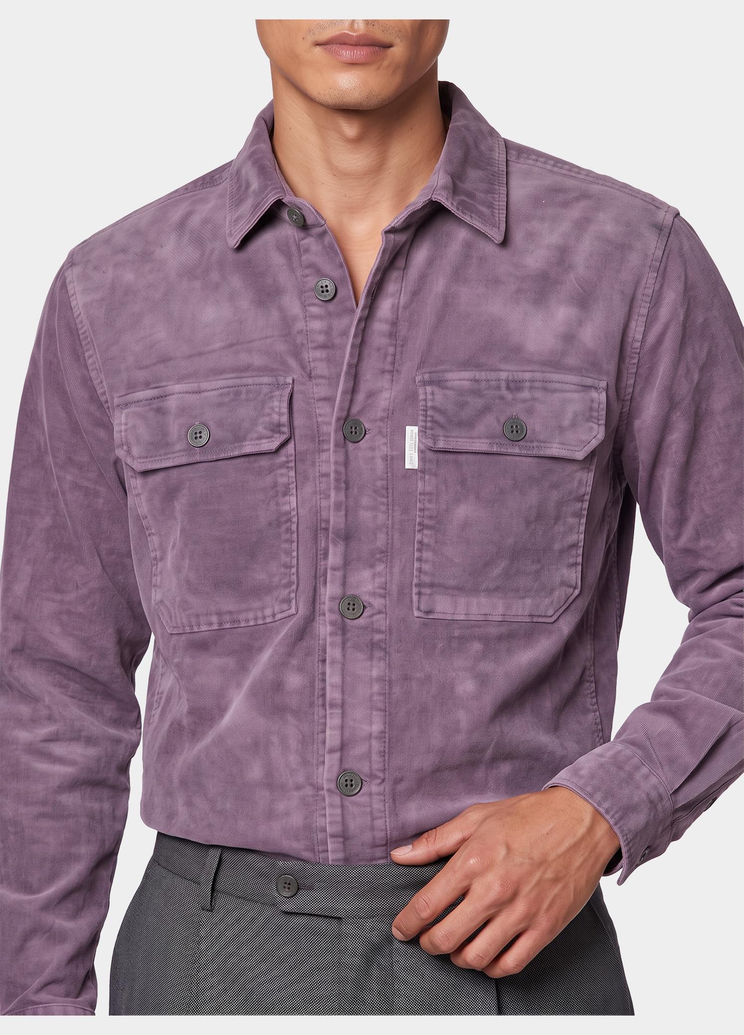 Cast Iron Overhemd heren Blauw Long sleeve shirt Velvet garm CSI2609230/4163