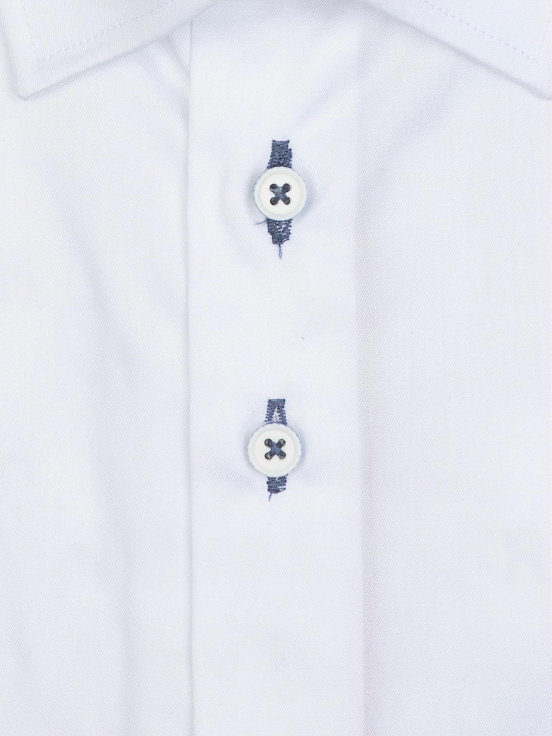 R2 Amsterdam Casual hemd lange mouw Wit  118.HBD.050/004