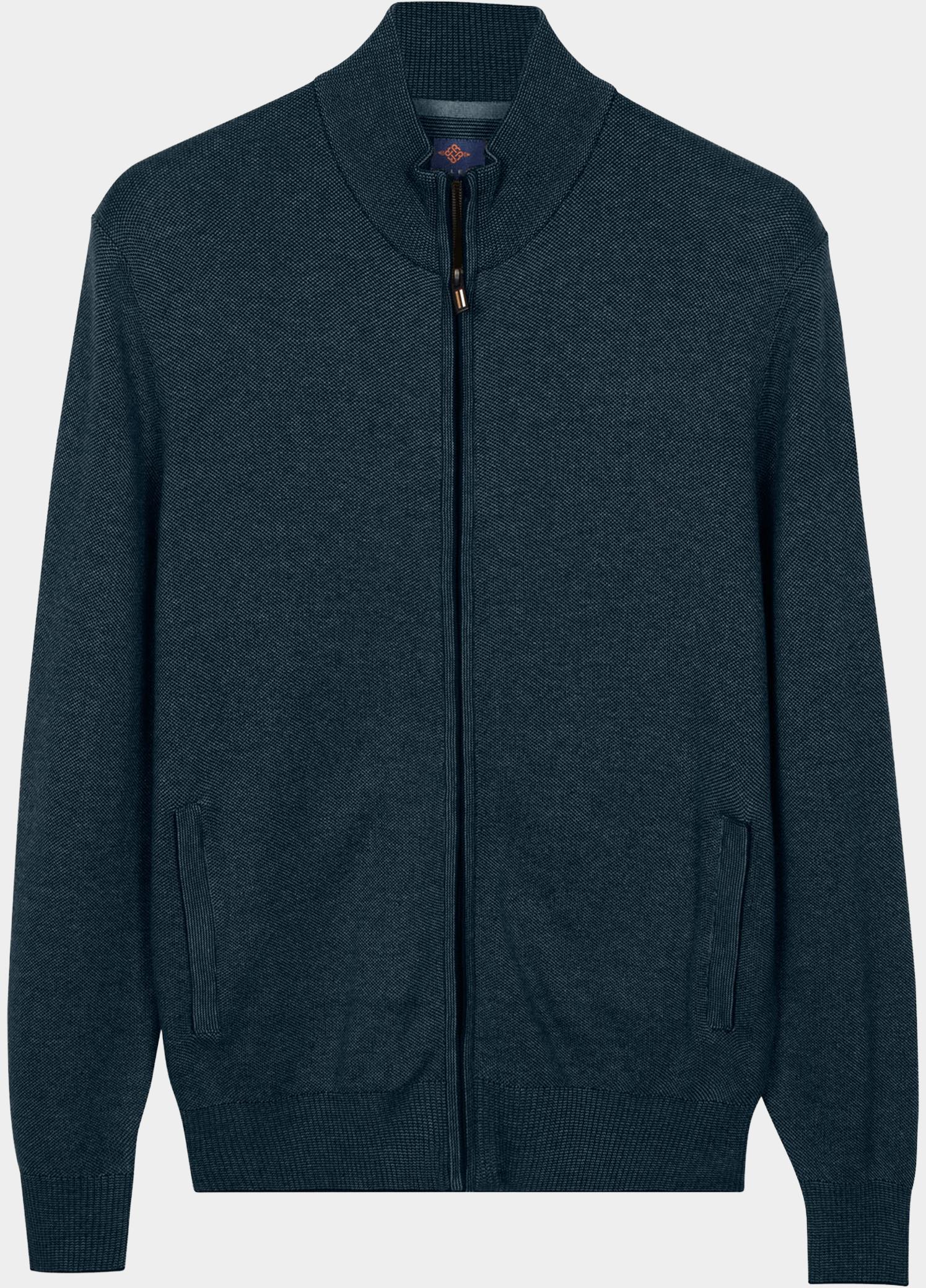 Baileys Vest heren Blauw Cardigan Zip  all-over 2-tone 622009/645