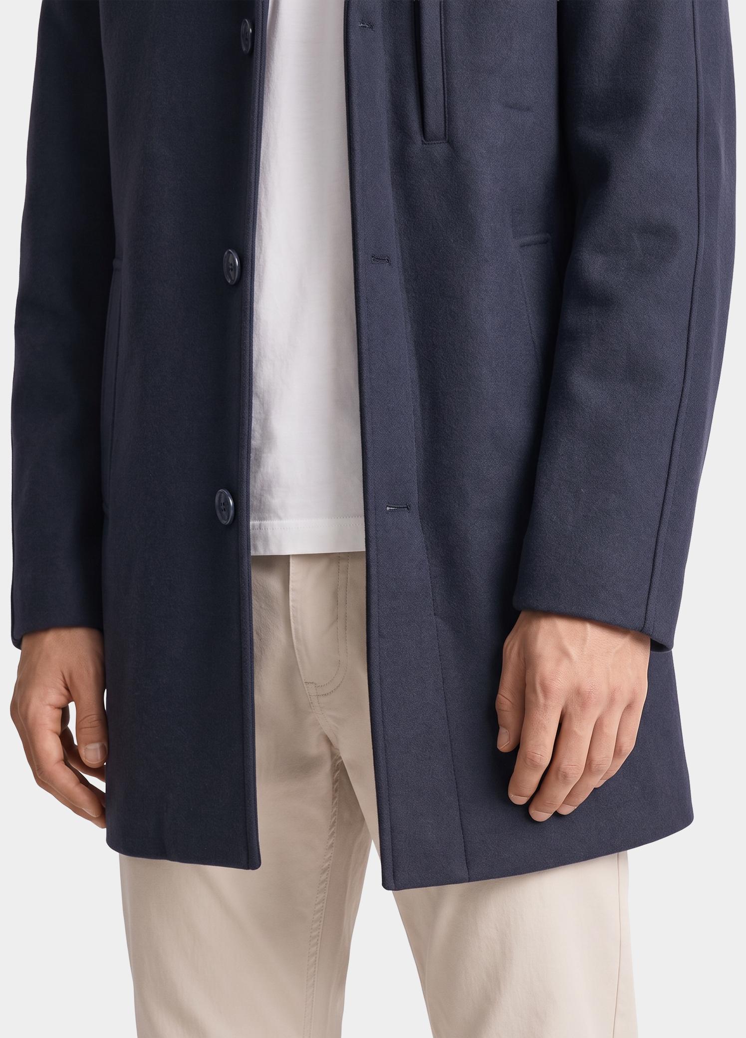 Scotland Blue Wollen Jas Blauw Caleb Coat SPE26301CA86SB/4001
