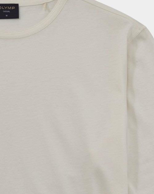 Olymp T-shirt lange mouw Beige Crewneck Casual 560424/01