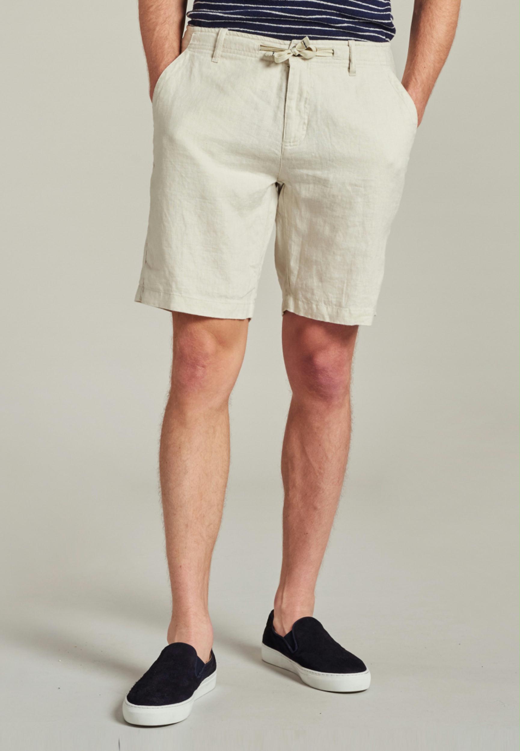 Dstrezzed Korte Broek Beige Beach Shorts Heavy Linen 515284/255