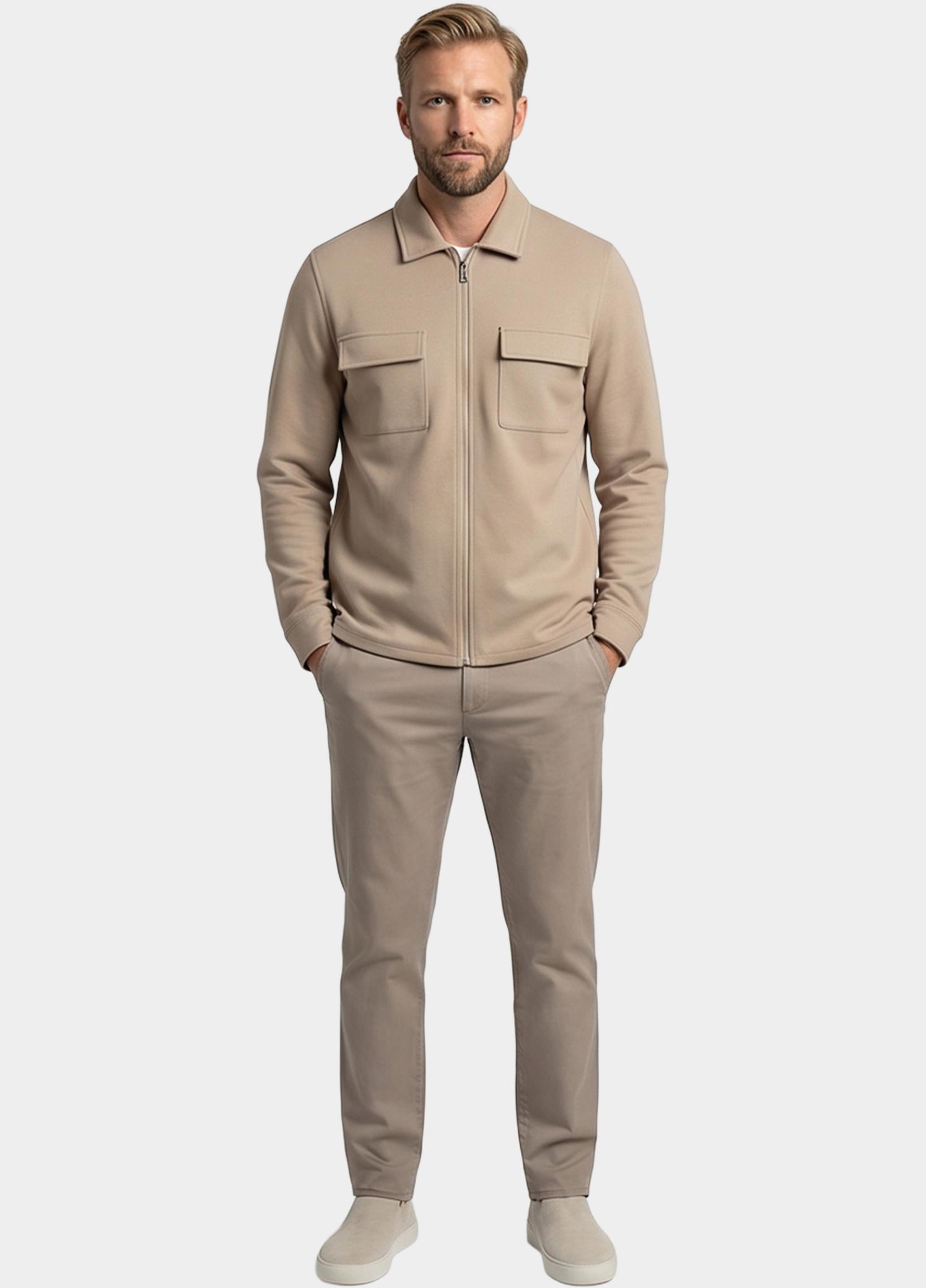Giordano Overshirt Wit Carissio Full  Zip Overshirt 612801/81