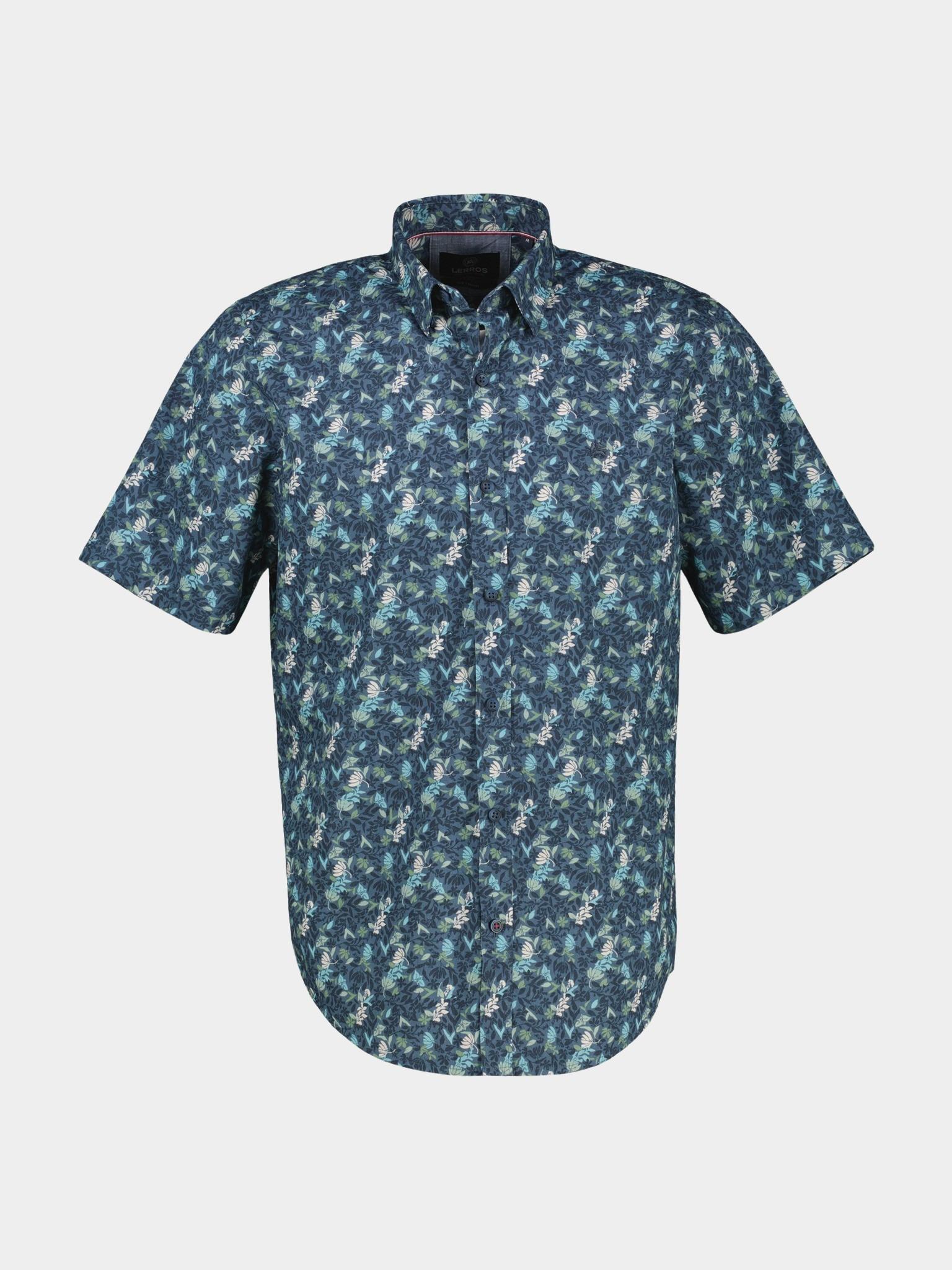 Lerros Casual hemd korte mouw Blauw  2532404/443