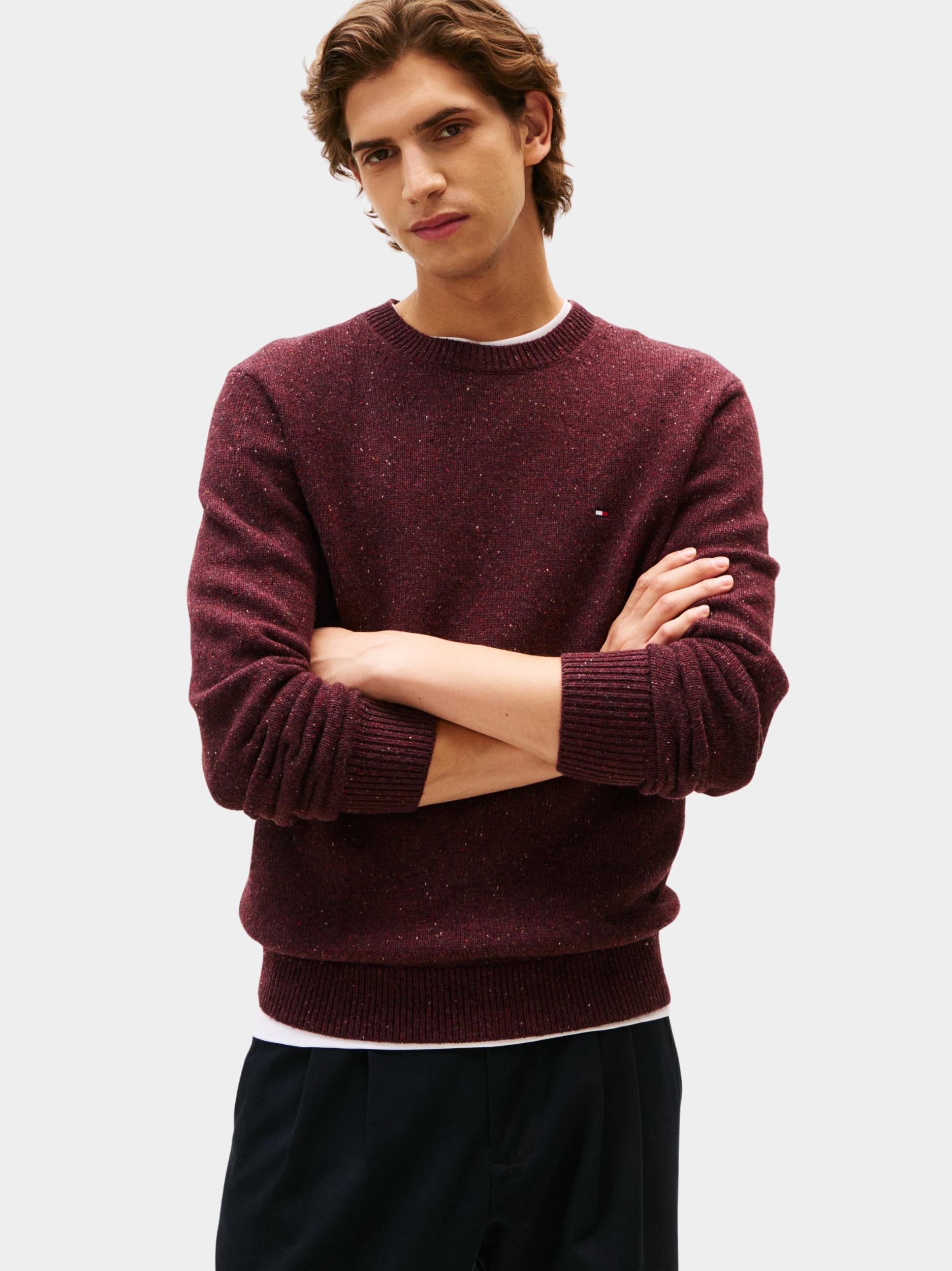Tommy Hilfiger Pullover Rood LAMBSWOOL BLEND DONEGAL CREW MW0MW40435/XT2