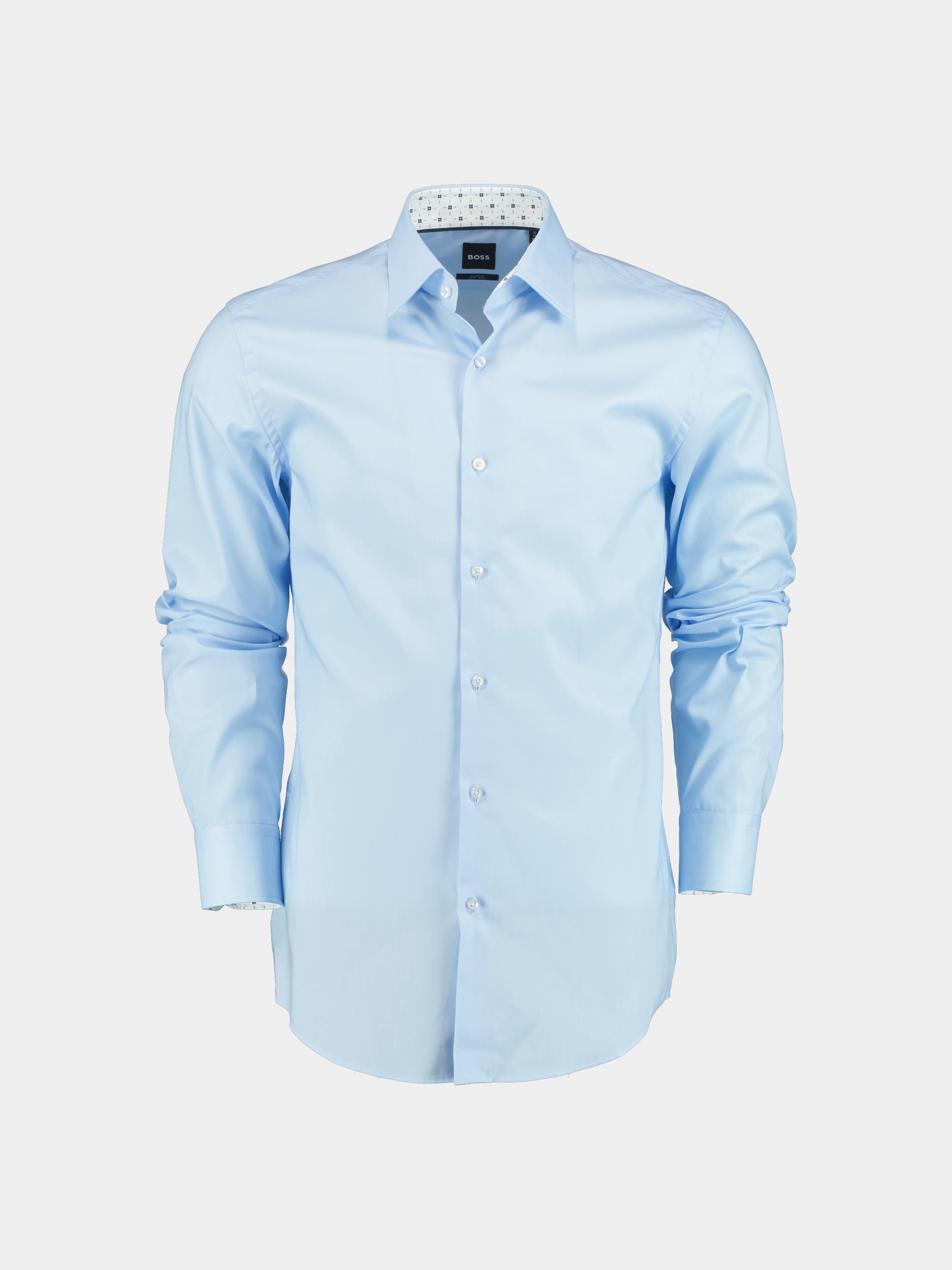 BOSS Black Business hemd lange mouw Blauw H-HANK-kent-C3-214 10245425 1 50539177/450