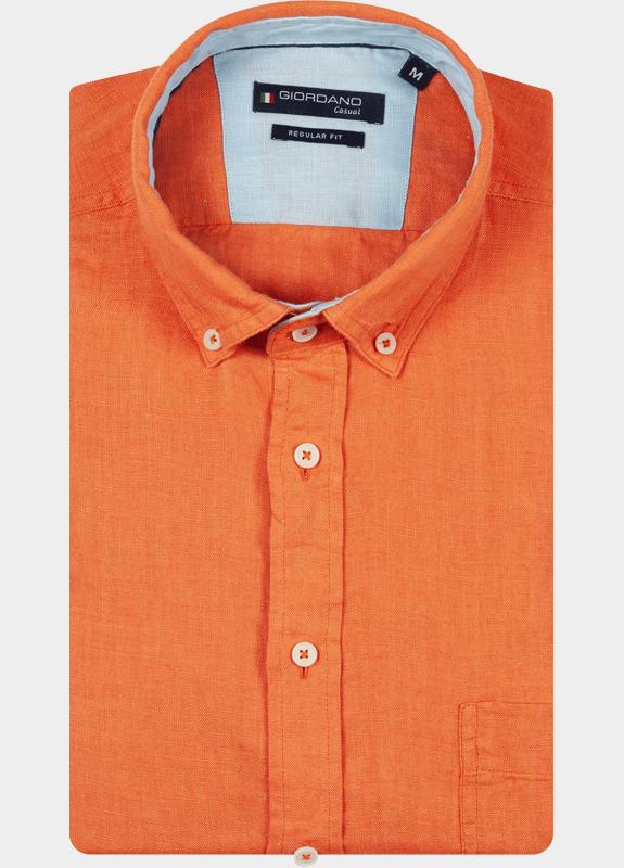 Giordano Overhemd heren Rood Ivy Long Sleeve Button Down S 617009/32