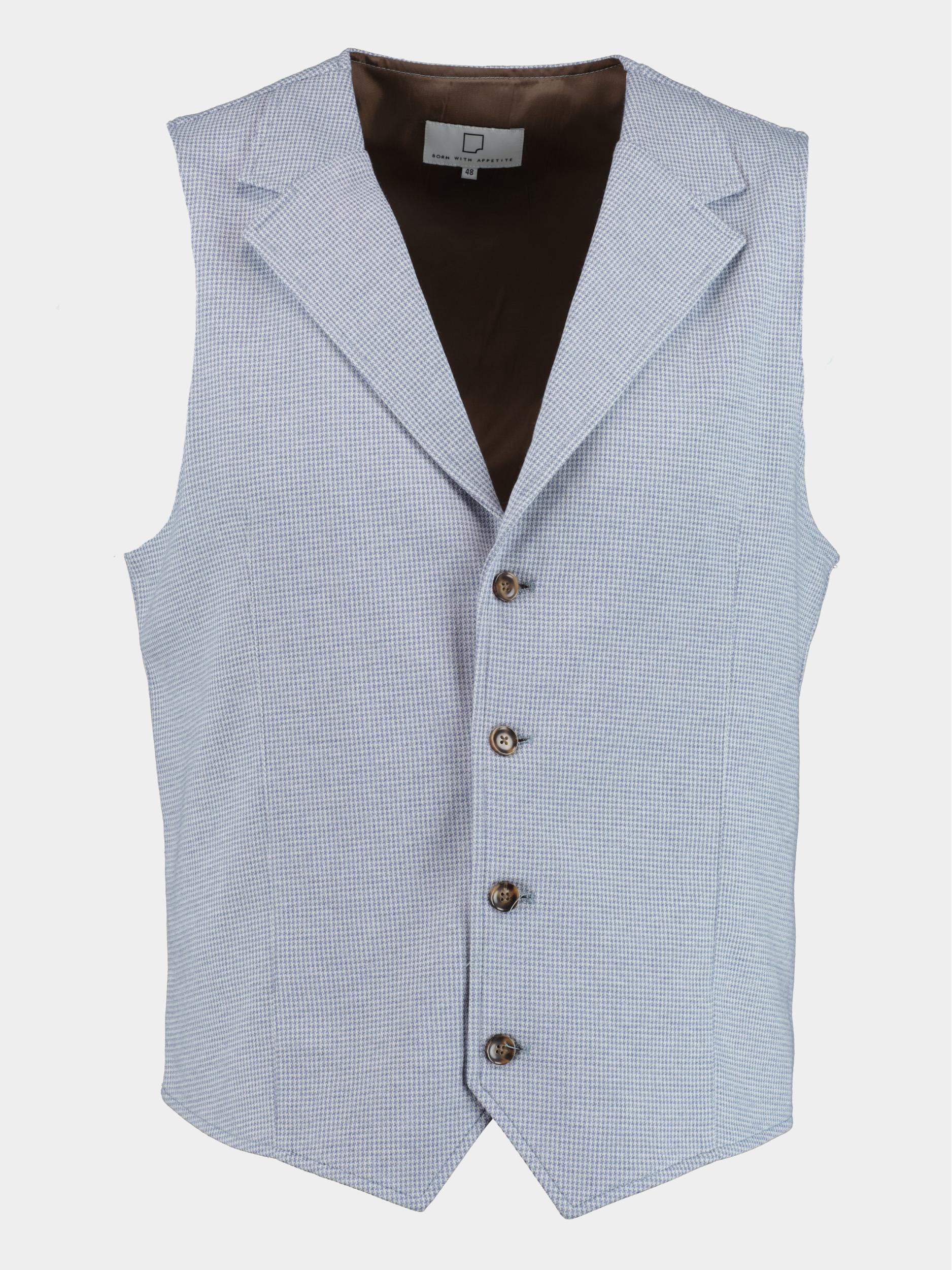 Born With Appetite Gilet Blauw Kris Waistcoat 23111KR20/290 navy