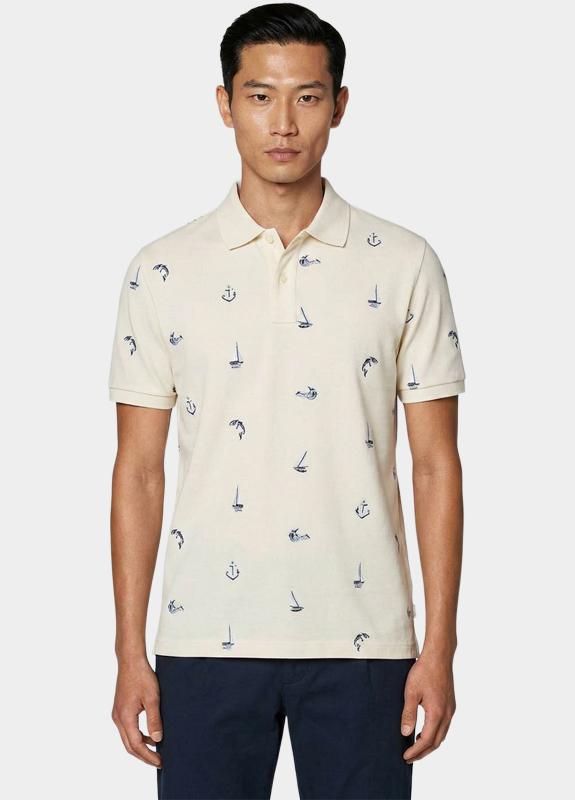 Gant Polo heren Wit Geborduurd poloshirt 2014100/119
