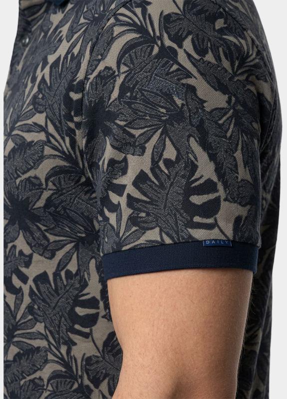 Baileys Polo heren Bruin Poloshirt 2-tone Pique, Print 615233/80