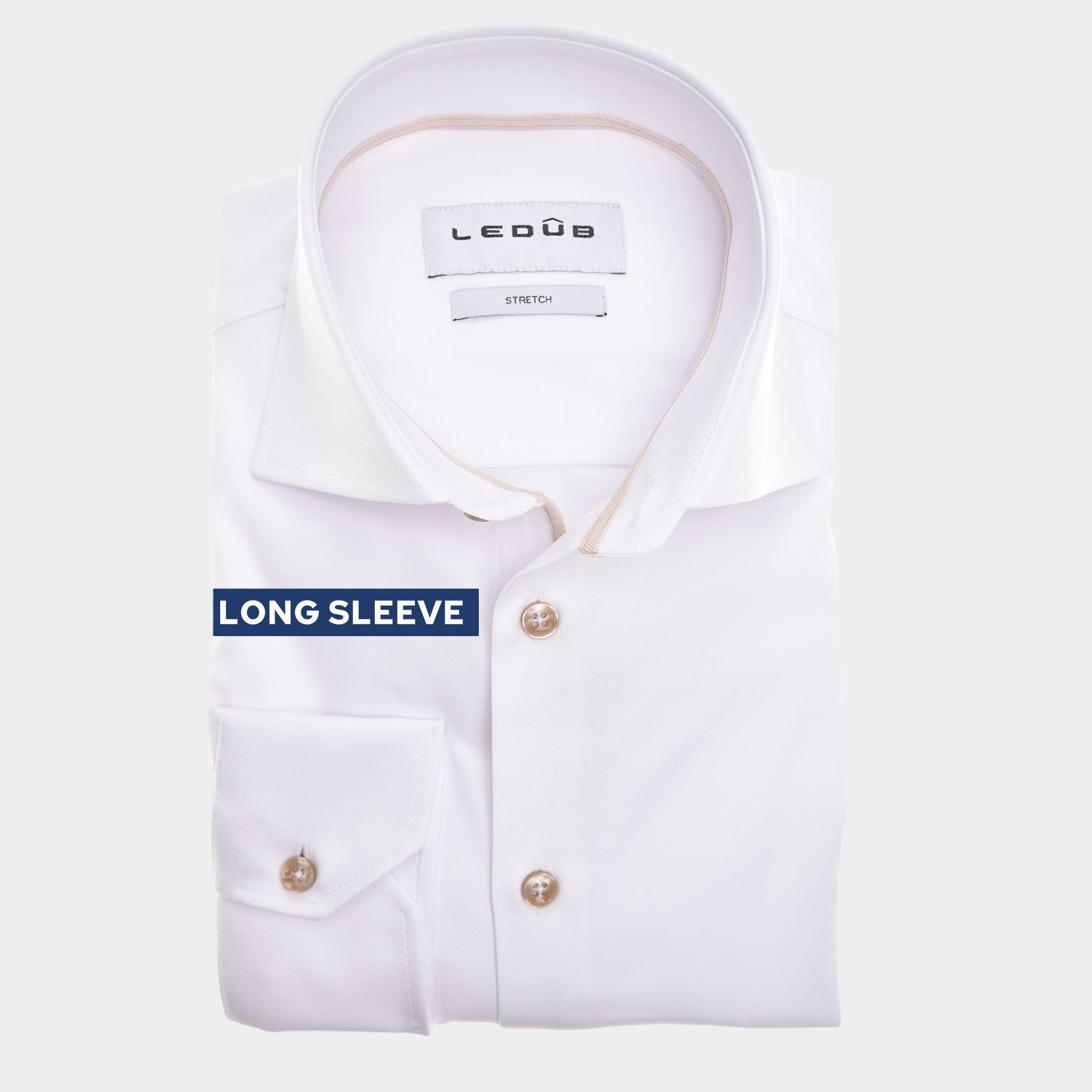 Ledub Overhemd extra lange mouw Wit  0142833/910-620-000