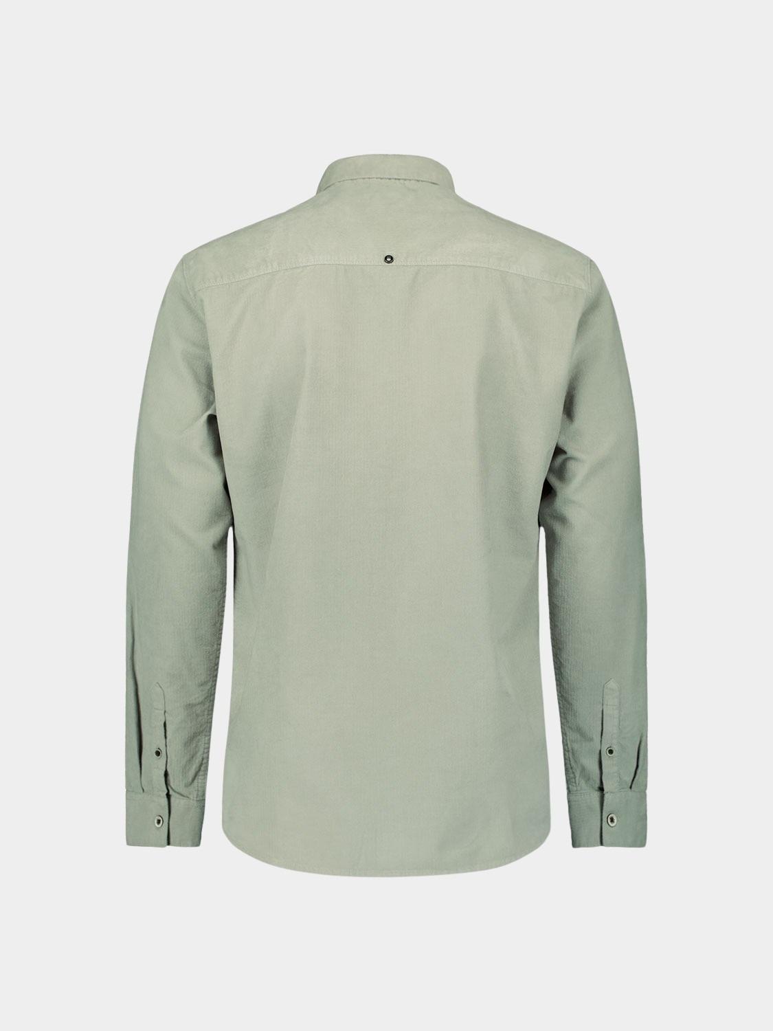 No Excess Casual hemd lange mouw Groen Shirt Solid Fine Herringbone 29430843/197