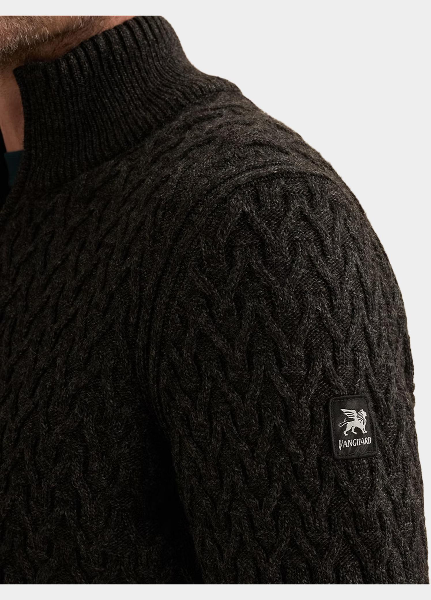 Vanguard Half Zip Zwart Half zip collar wool blend VKW2609336/9141