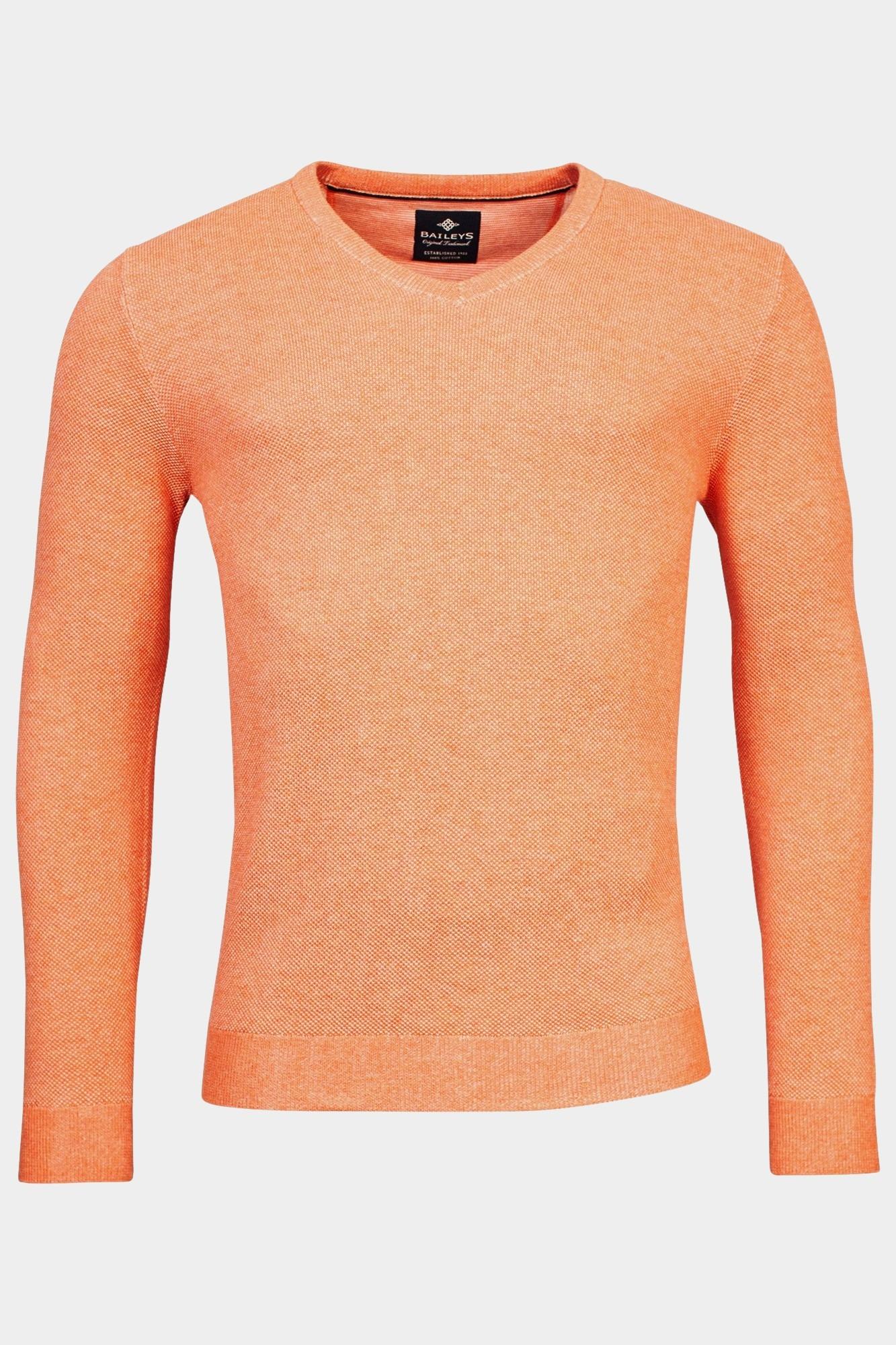 Baileys Pullover Oranje V-Neck Pullover  12gg, body&s 418110/285