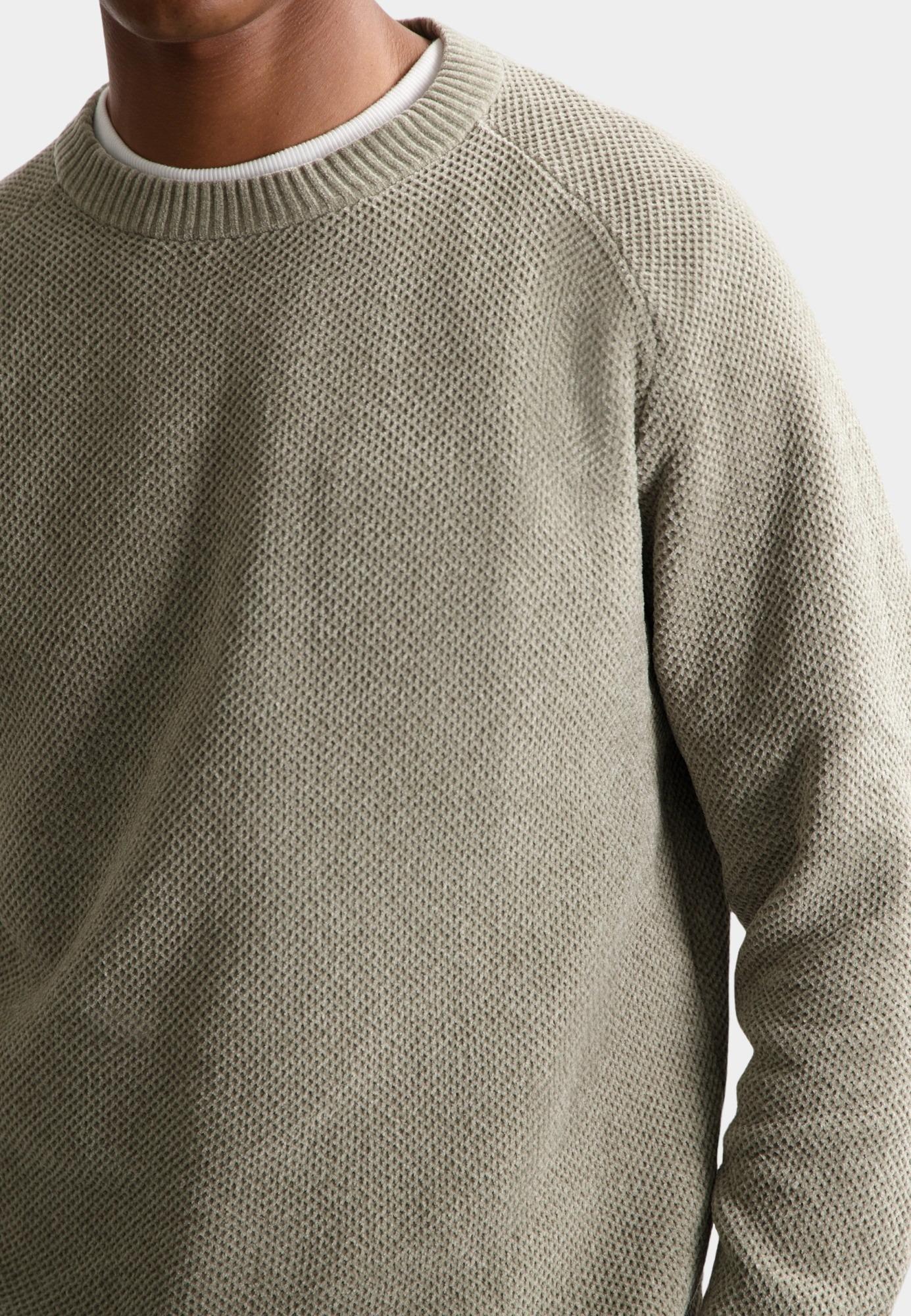 Dstrezzed Pullover Grijs Chenille knit crewneck 405722/811