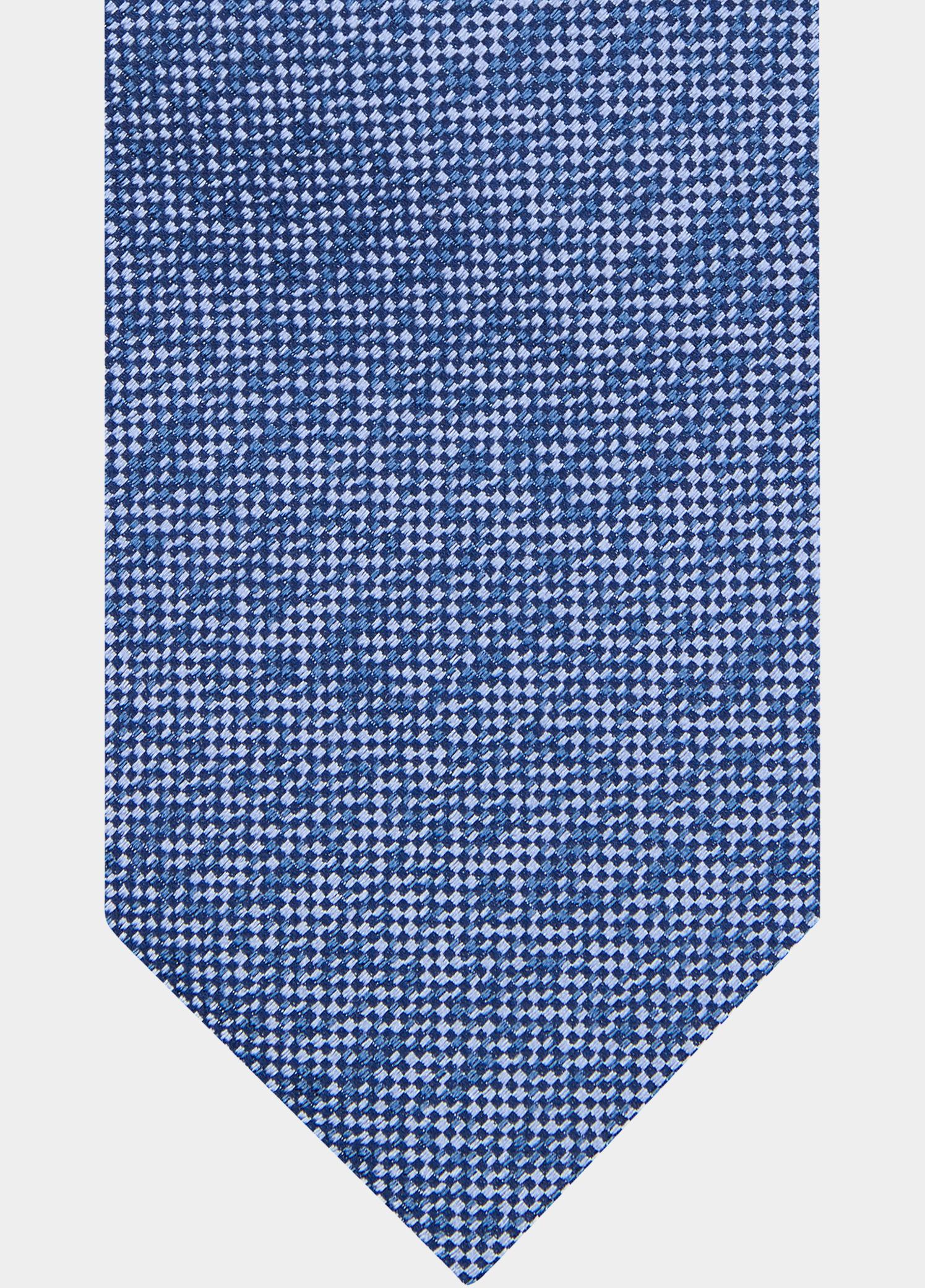 Profuomo Stropdas Blauw TIE SILK WOVEN NAVY PPWA30056/A