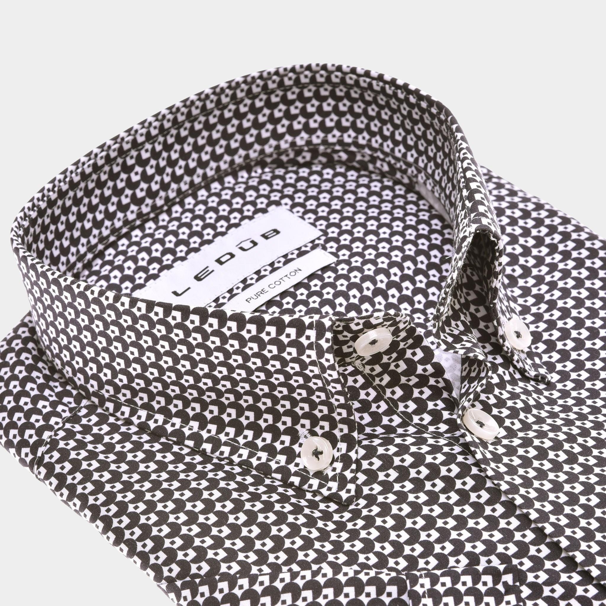 Ledub Business hemd korte mouw Blauw  0142801/190-000-000