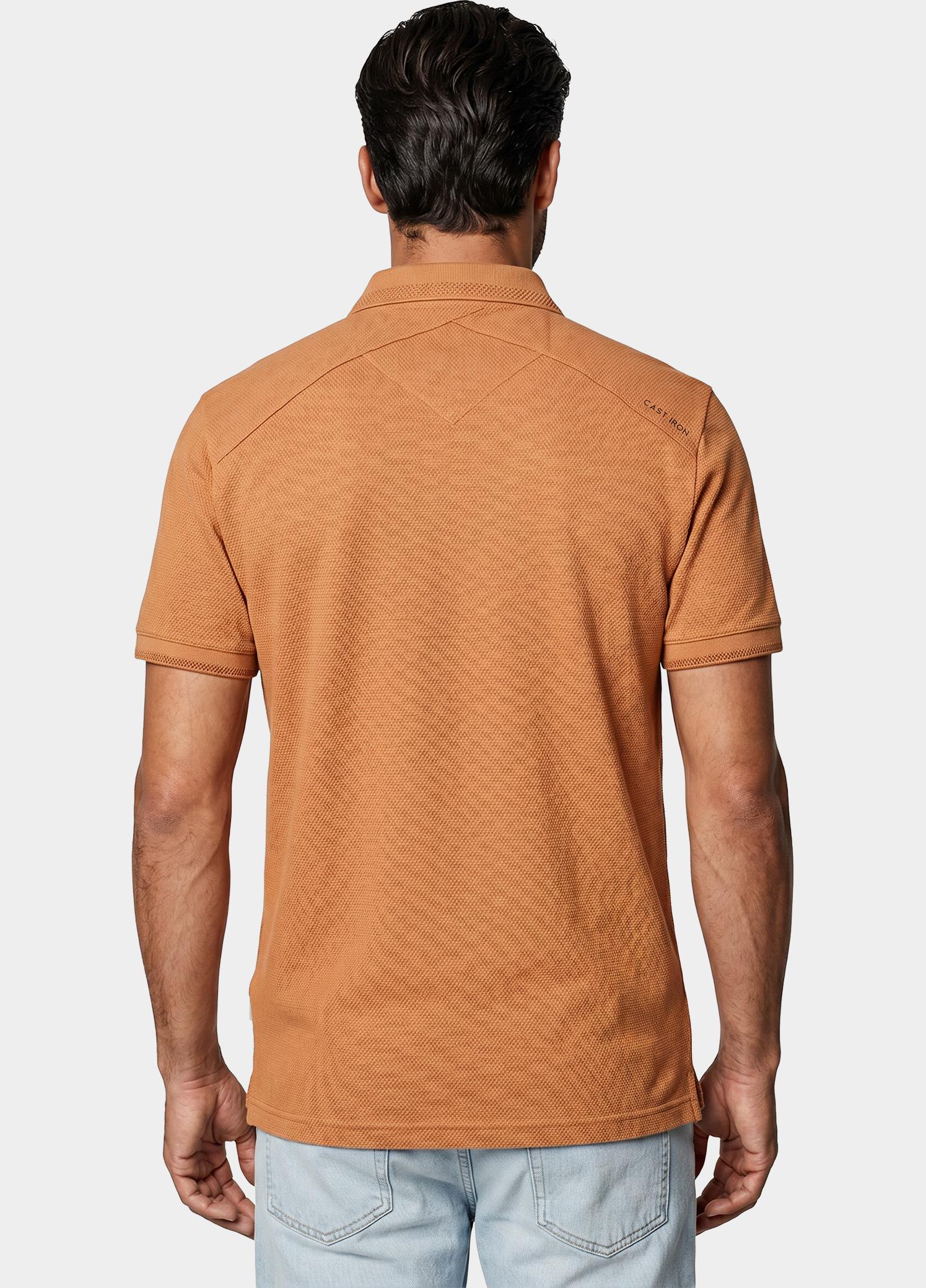 Cast Iron Polo heren Bruin Short sleeve polo slim fit po CPSS2606864/8136