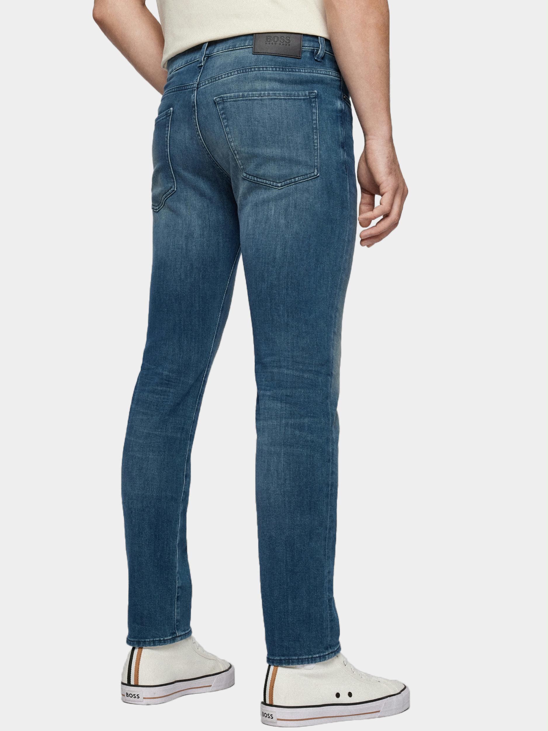 BOSS Black 5-Pocket Jeans Blauw Delaware3-1 10241136 01 50467600/415