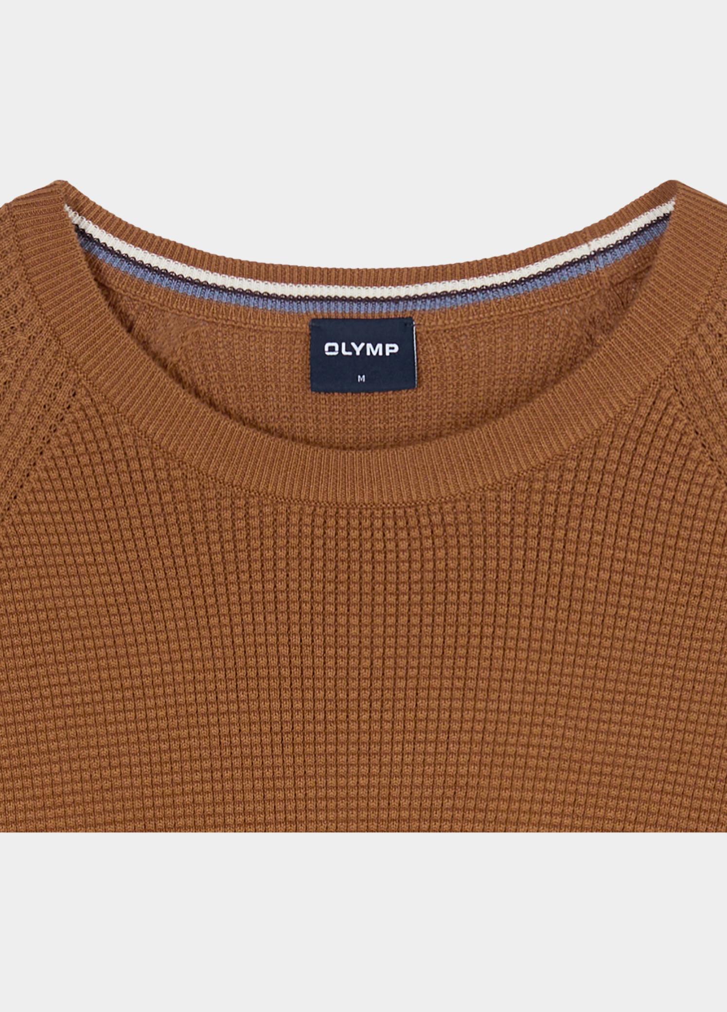 Olymp Pullover heren Oranje Pullover Strick 536085/25