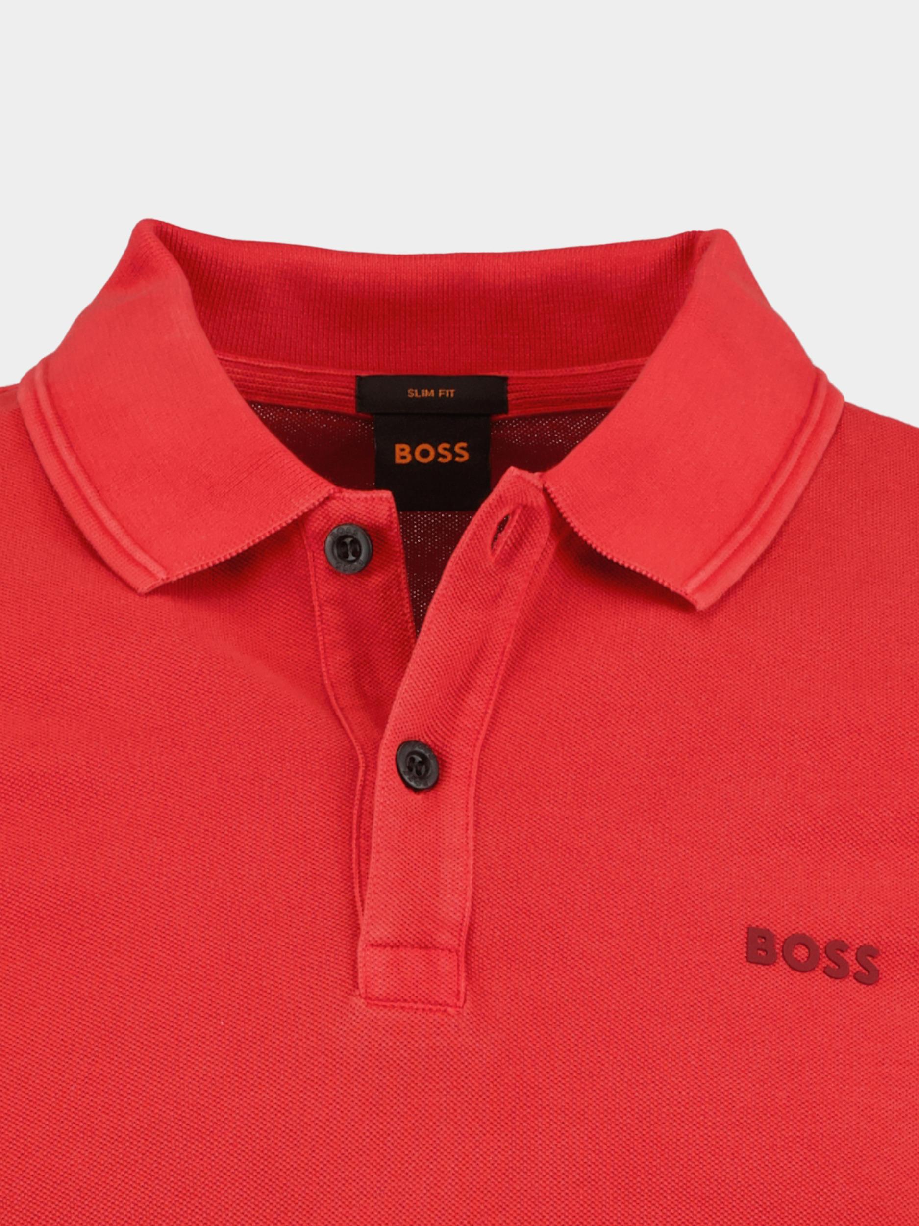 BOSS Orange Polo korte mouw Rood Prime 10203439 01 50468576/624