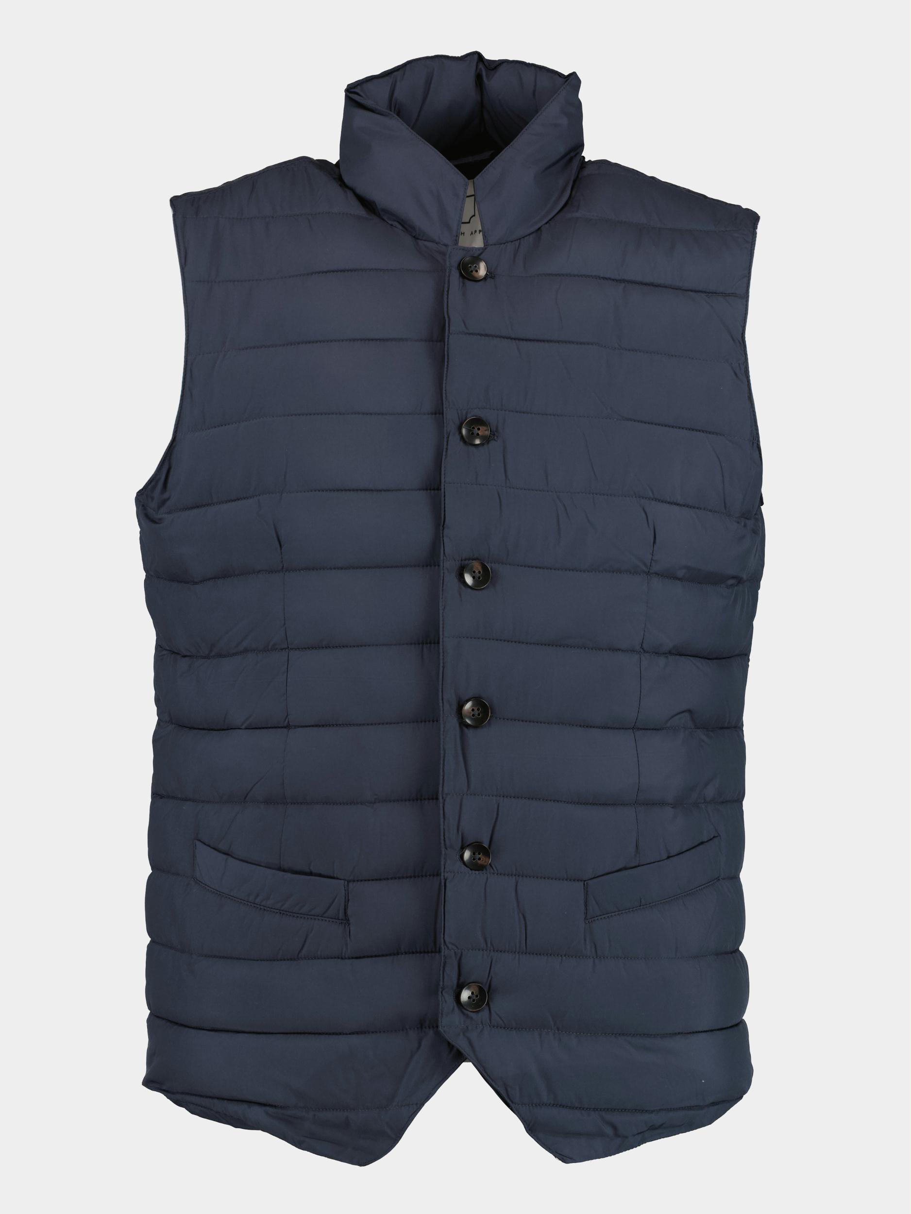 Born With Appetite Bodywarmer Blauw Spot Waistcoat 22301SP60/290 navy