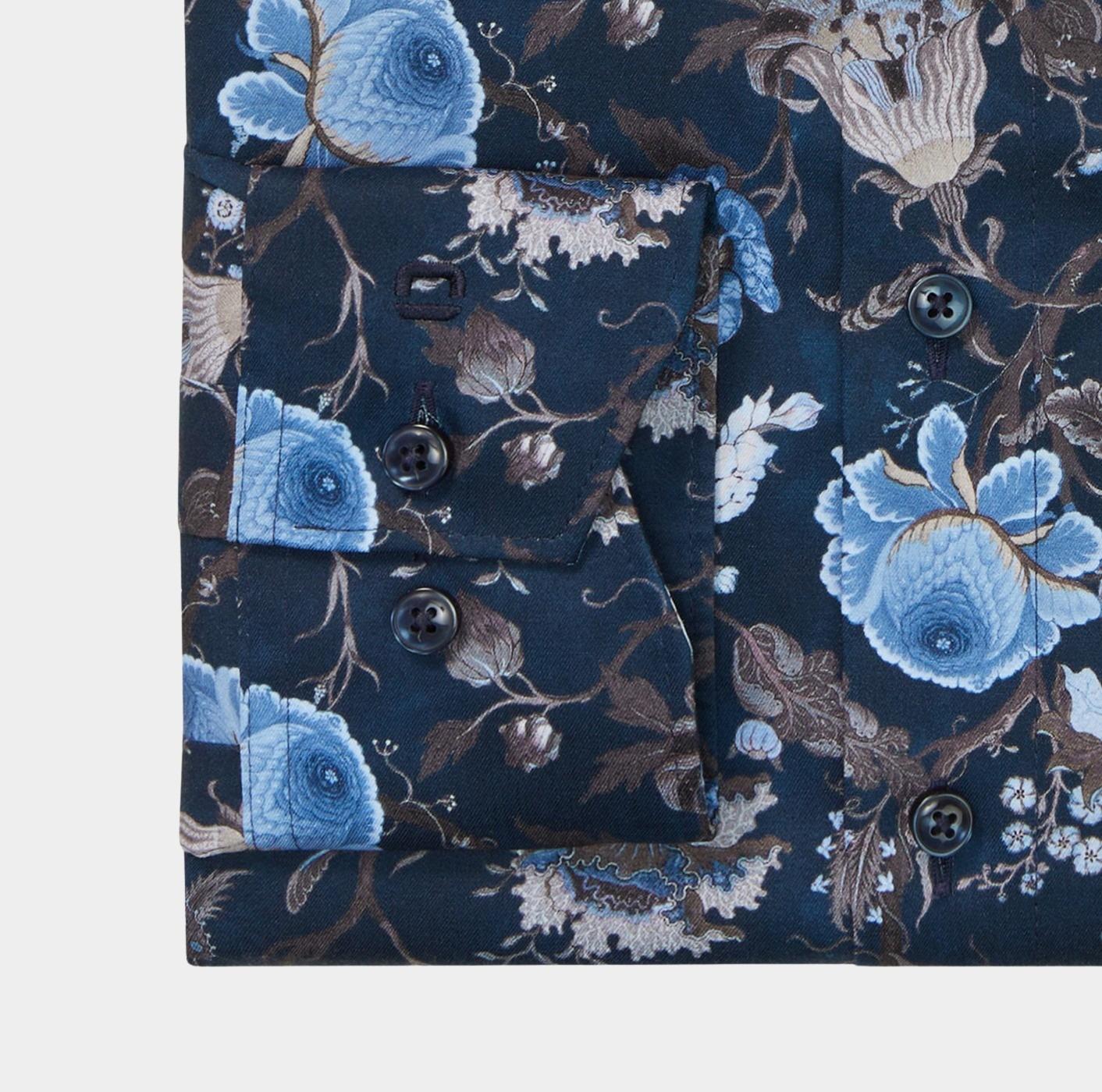 Olymp Business hemd lange mouw Blauw Luxor 124884/18
