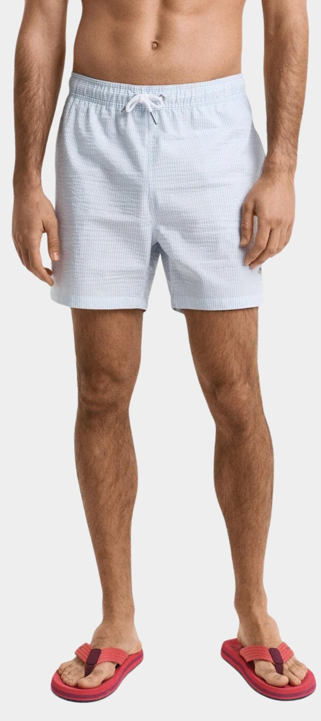 Gant Zwembroek Blauw Seersucker swim shorts 922516001/457