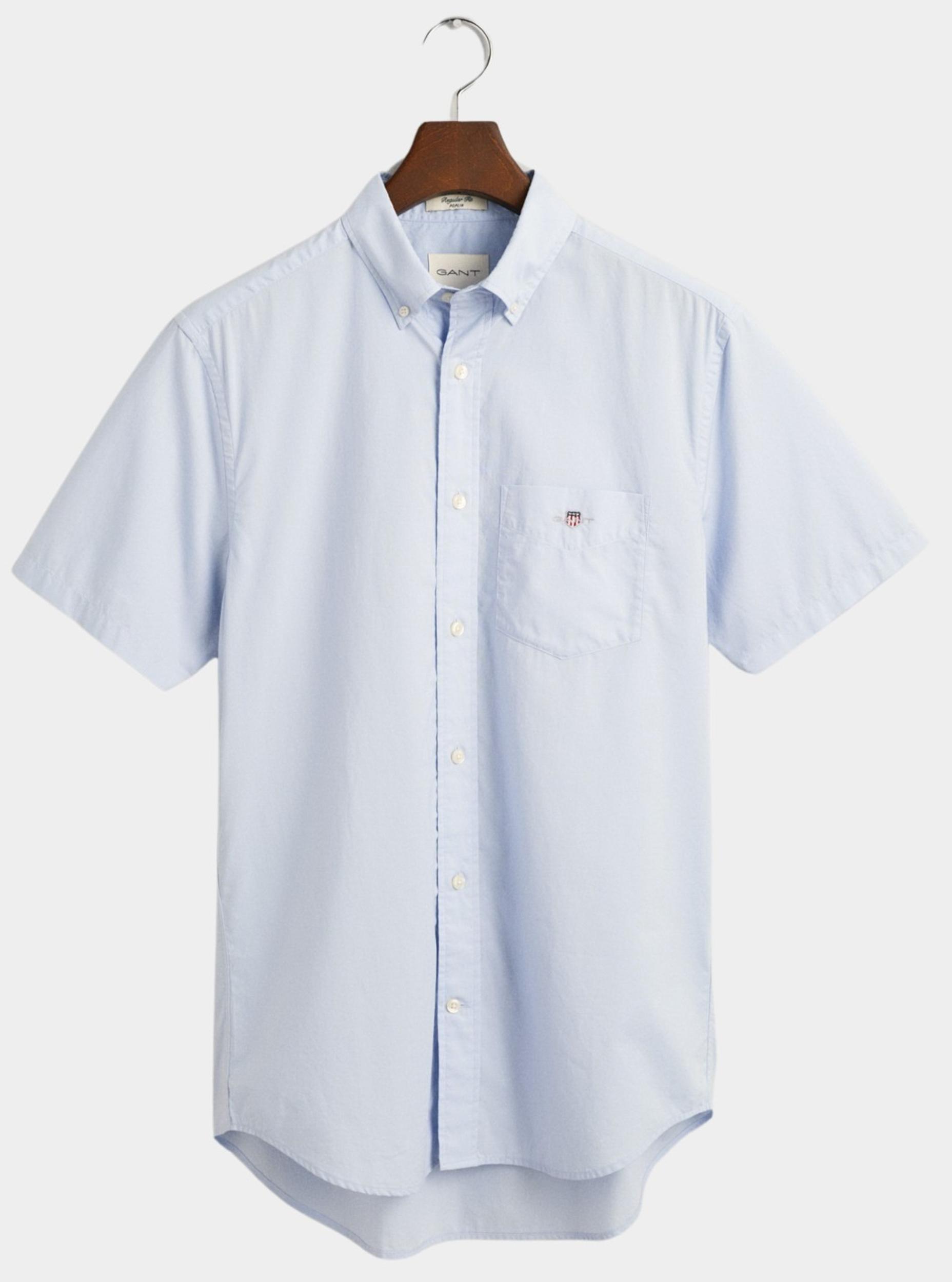 Gant Casual hemd korte mouw Blauw Poplin SS Shirt 3000101/455