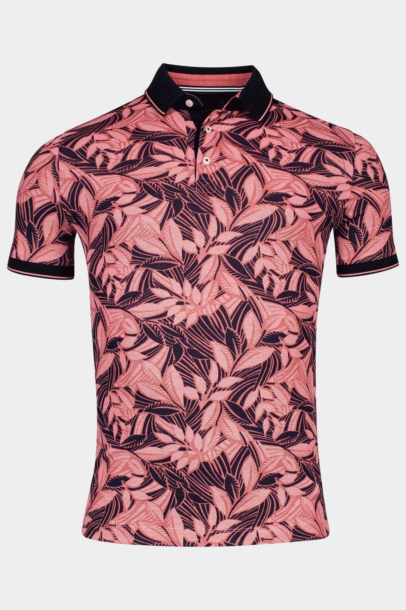 Baileys Polo korte mouw Roze Poloshirt 2-tone all over  "2 415227/31