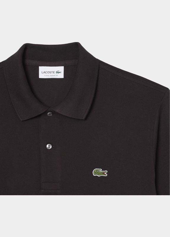 Lacoste Polo heren Bruin piqué regular fit L1212/3LA