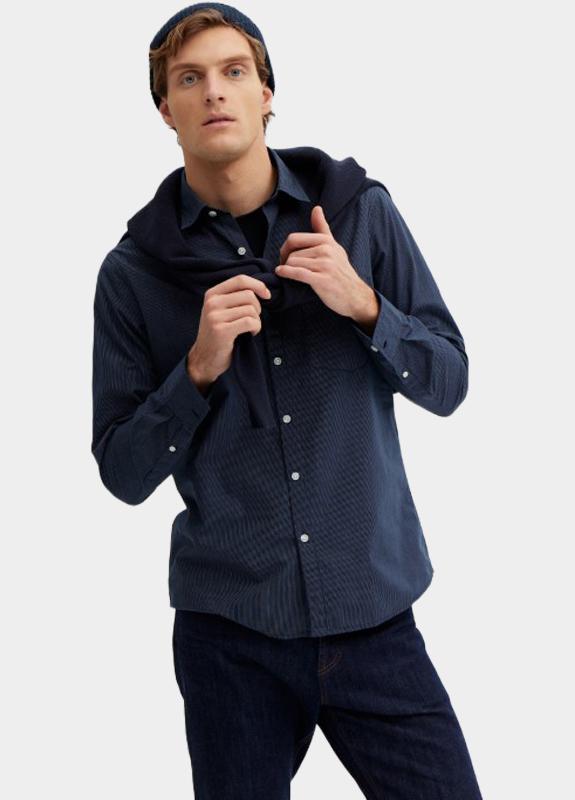 Basefield Overhemd heren Blauw  219018525/654